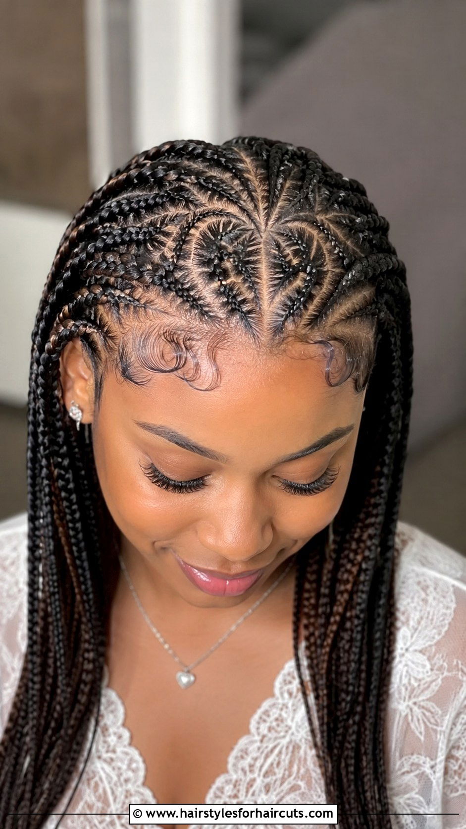Heart Shaped Part Cornrow - 25 conroll hairstyles - 25 conroll hairstyles