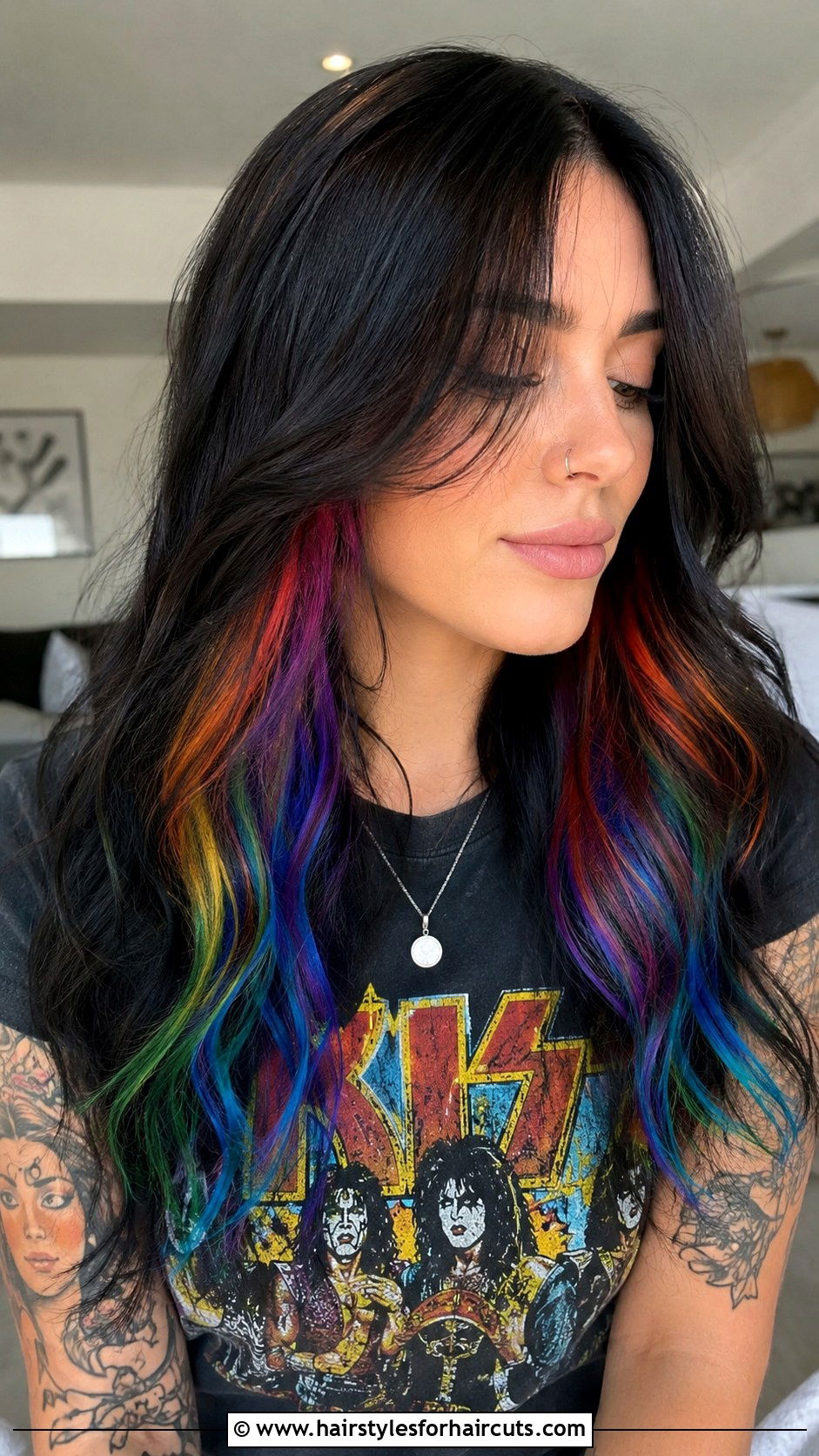 Hidden Rainbow Highlights Clip In Hairstyle - 25 clip in hairstyles - 25 clip in hairstyles