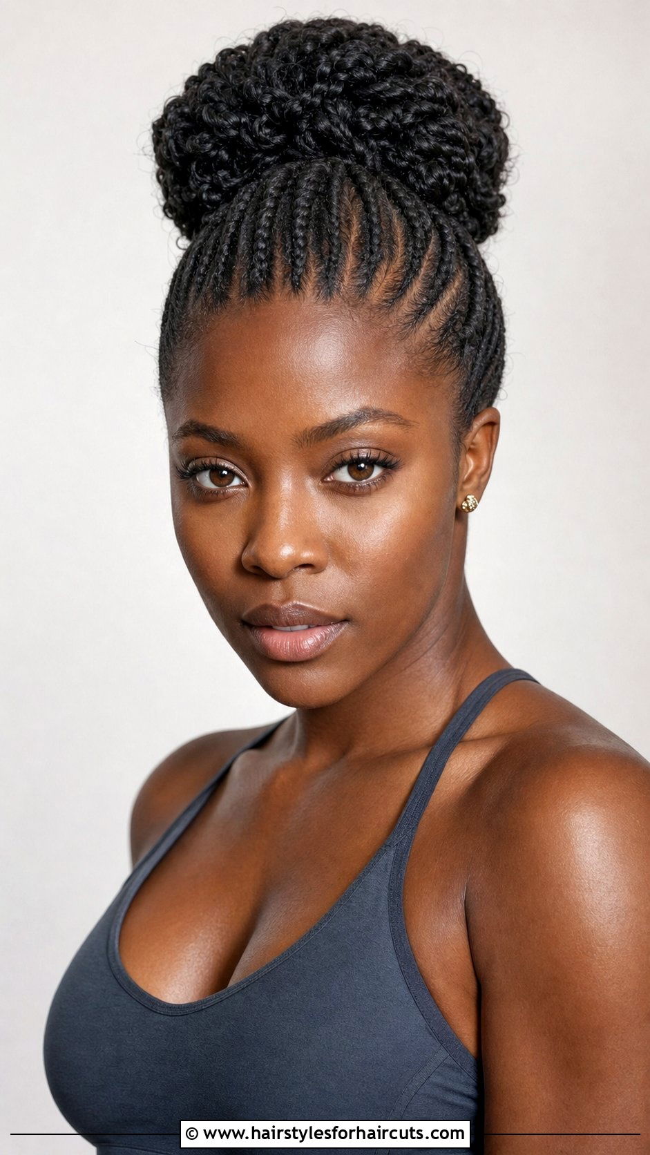 High Braided Puff - 25 natural hair braided puff hairstyles - 25 natural hair braided puff hairstyles