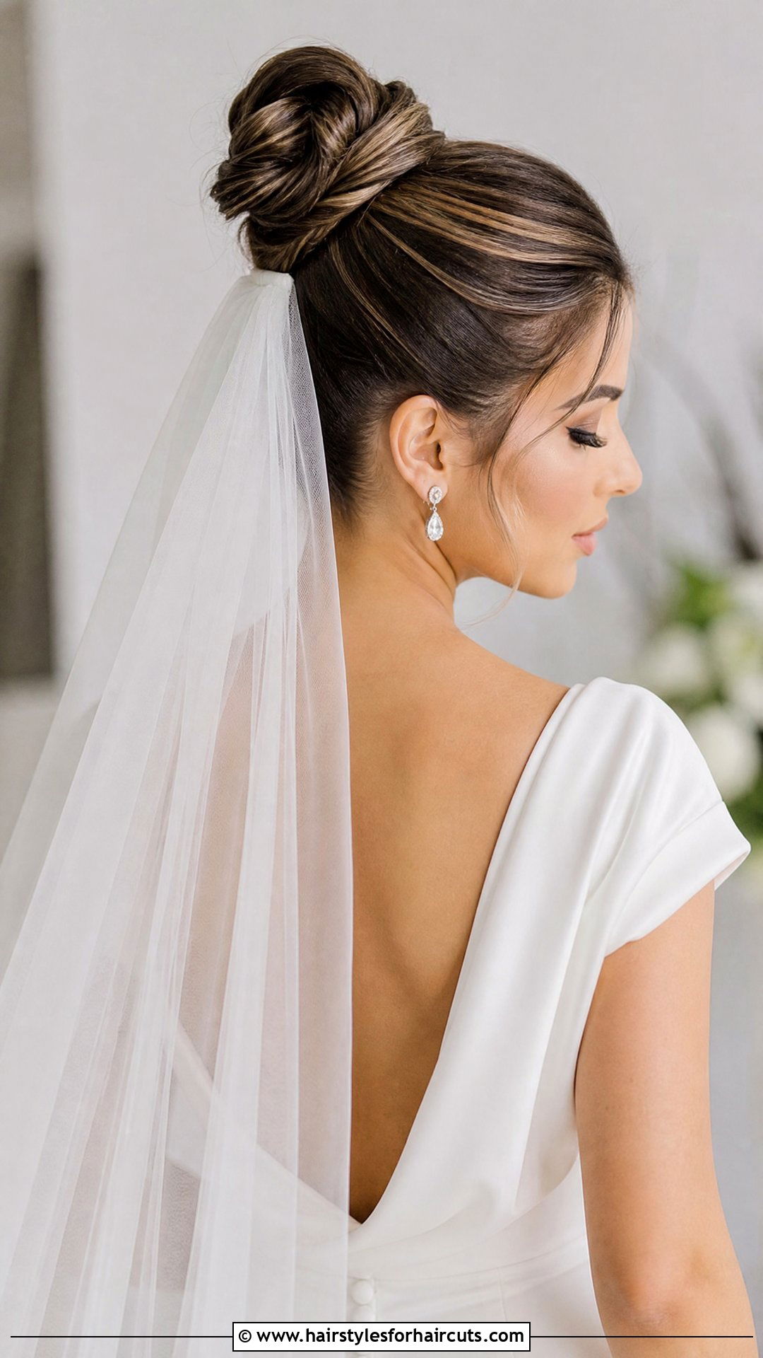 High Bun Wedding Hair - 25 wedding hairstyles medium length hair - 25 wedding hairstyles medium length hair