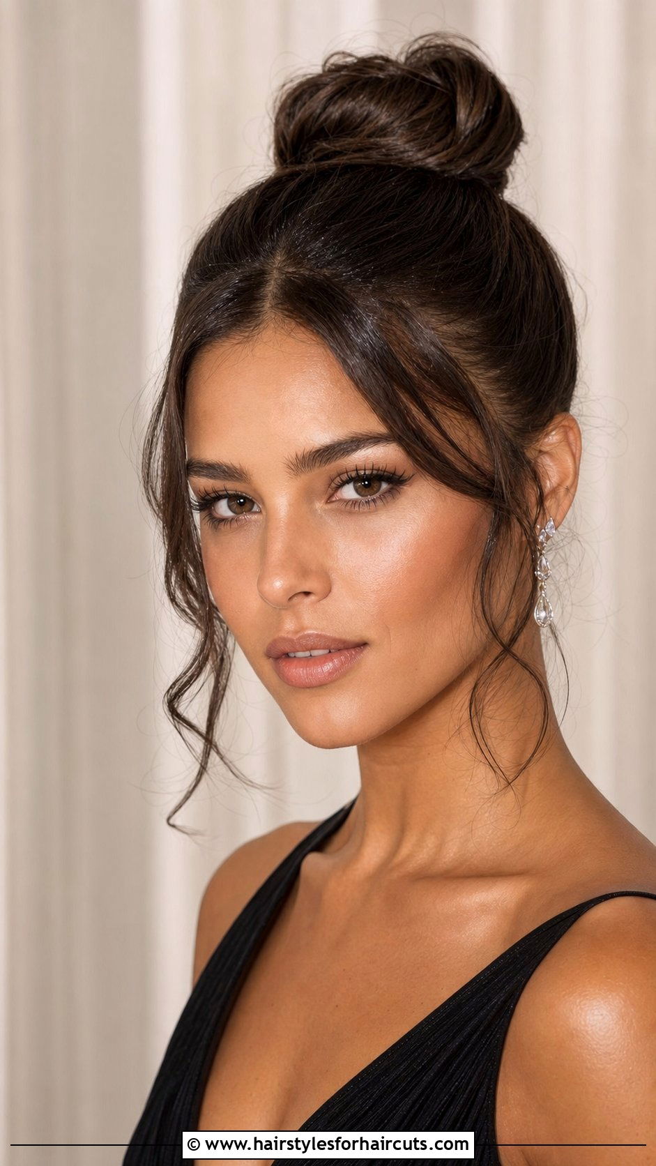 High Bun With Face Framing Pieces - 25 natural puffy hair hairstyles - 25 natural puffy hair hairstyles