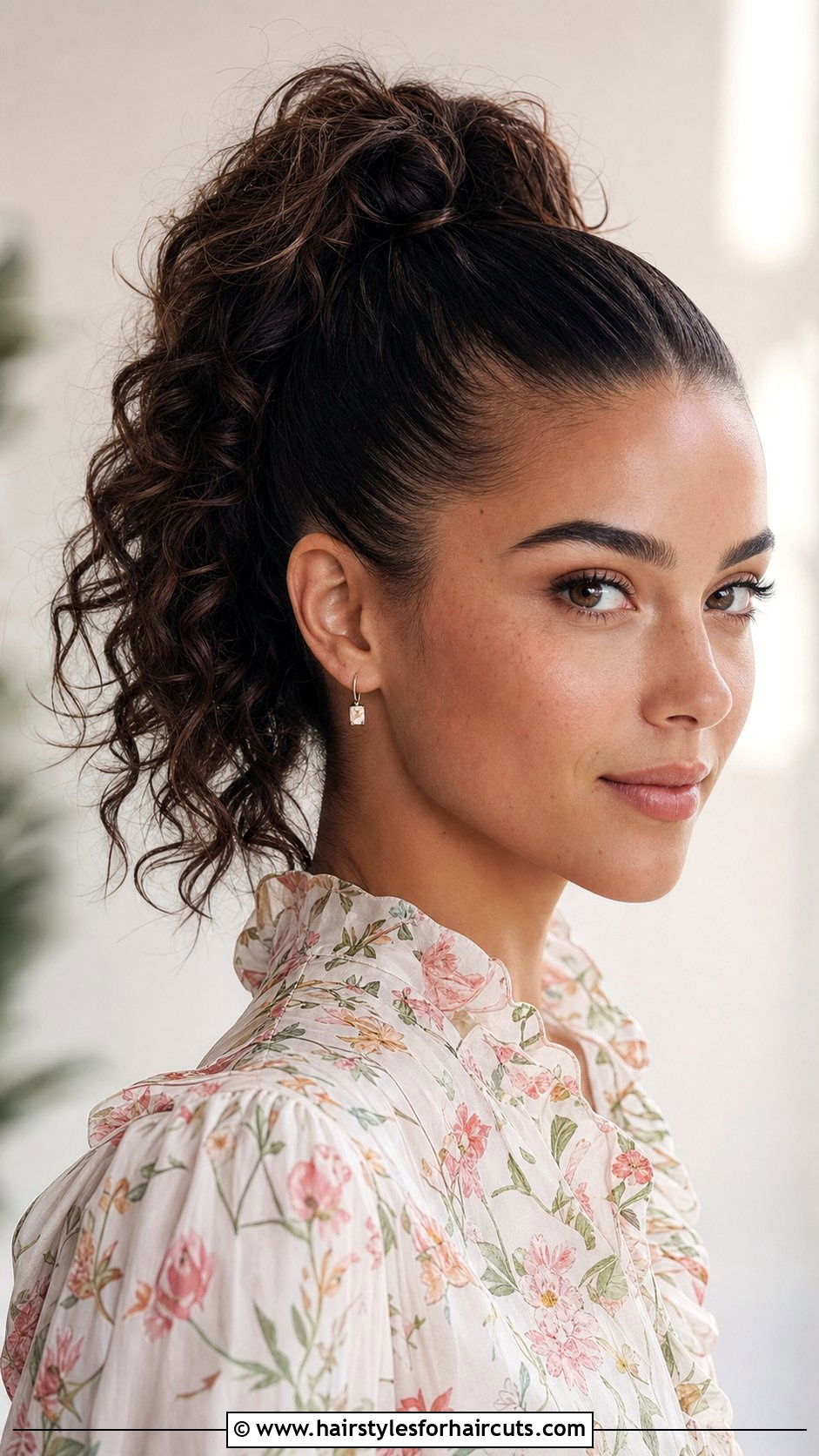 High Curly Ponytail Easter - 25 easter hairstyles for curly hair - 25 easter hairstyles for curly hair