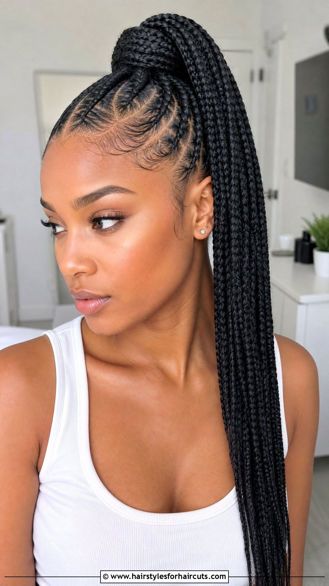 High Feed In Braided Ponytail - 25 ponytail braids hairstyles for black hair - 25 ponytail braids hairstyles for black hair