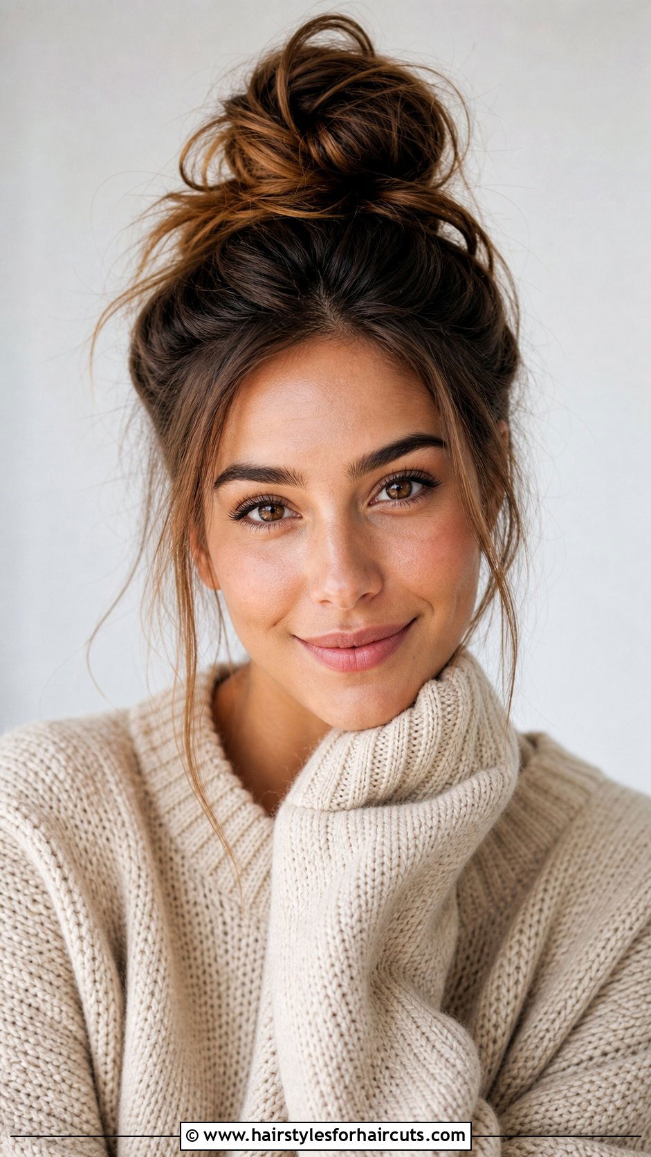High Messy Top Knot - 25 haircuts and style castle towers - 25 haircuts and style castle towers