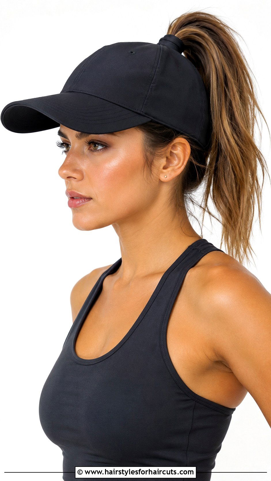 High Ponytail - 25 baseball cap hairstyles medium length hair - 25 baseball cap hairstyles medium length hair