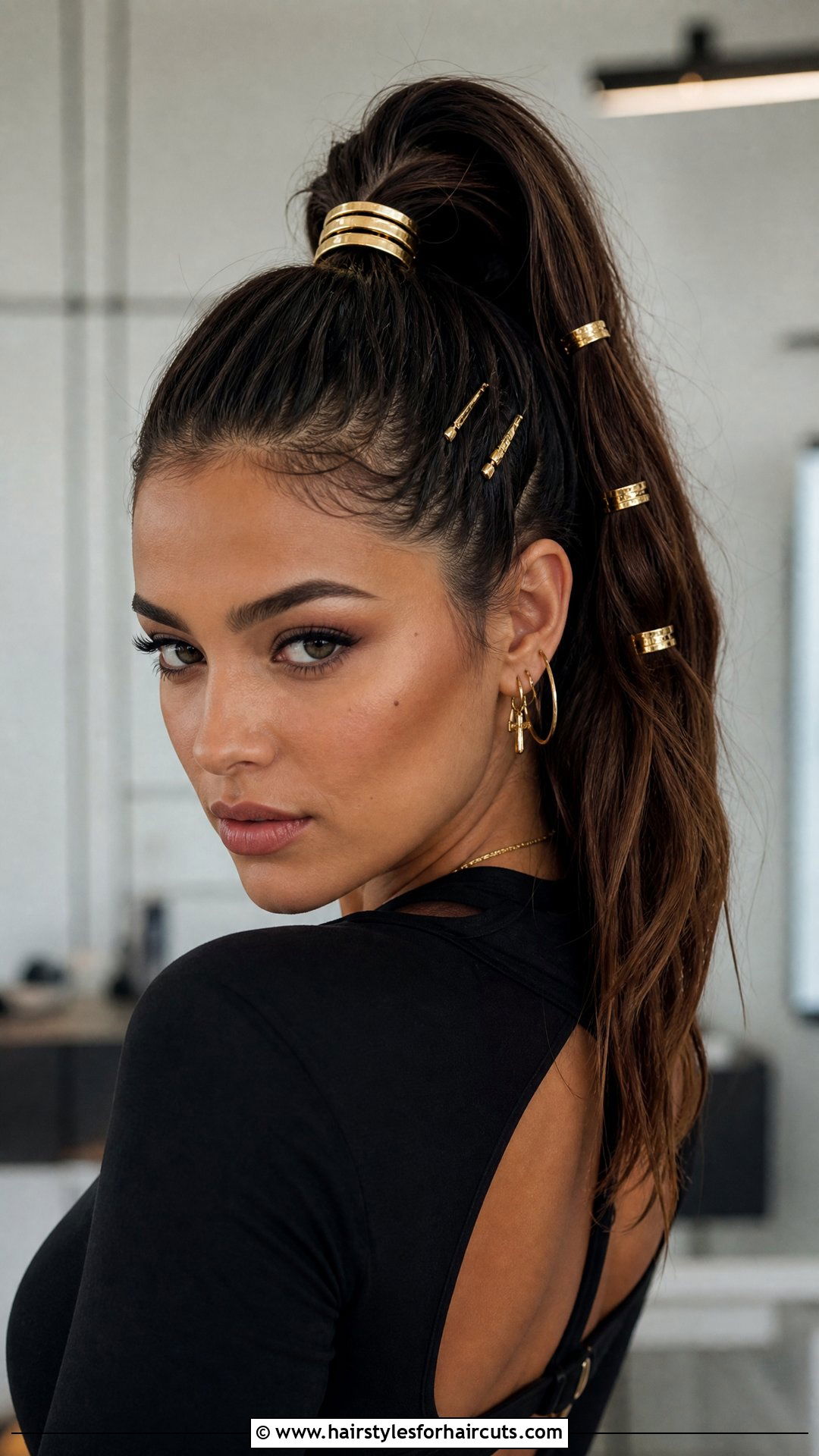 High Ponytail With Accessories - 25 high pony tail hairstyles - 25 high pony tail hairstyles