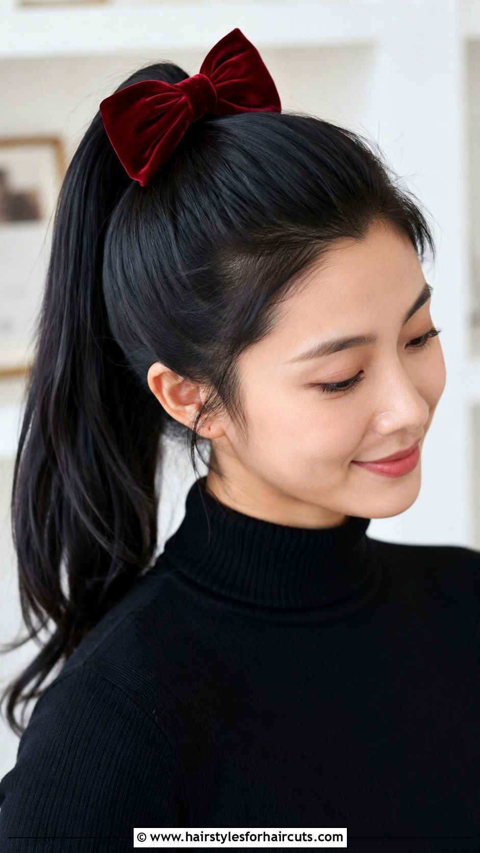 High Ponytail With Hair Bow - 25 hair bow hairstyles - 25 hair bow hairstyles