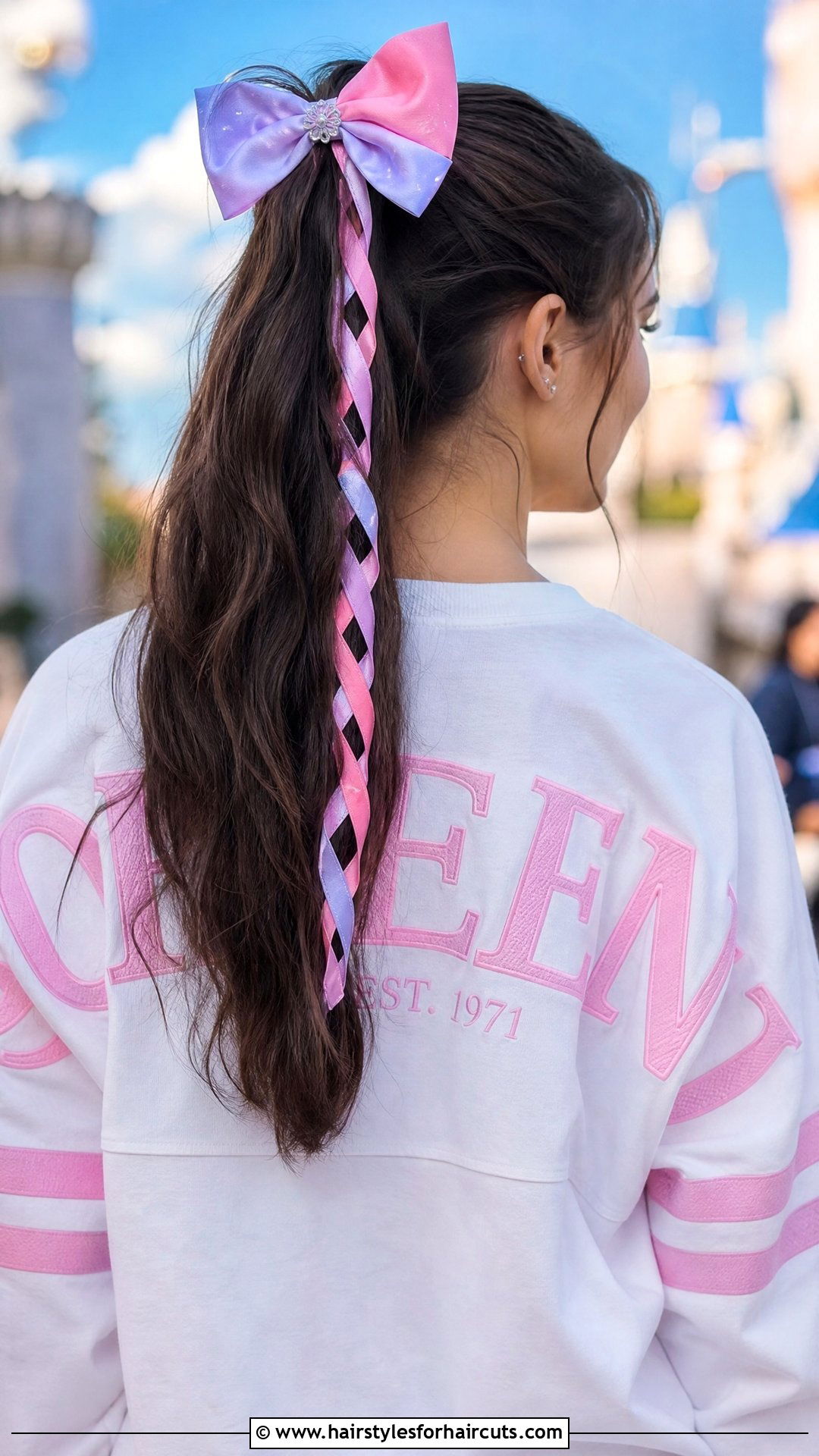 High Ponytail With Hair Ribbon - 25 hairstyles for cheerleaders - 25 hairstyles for cheerleaders