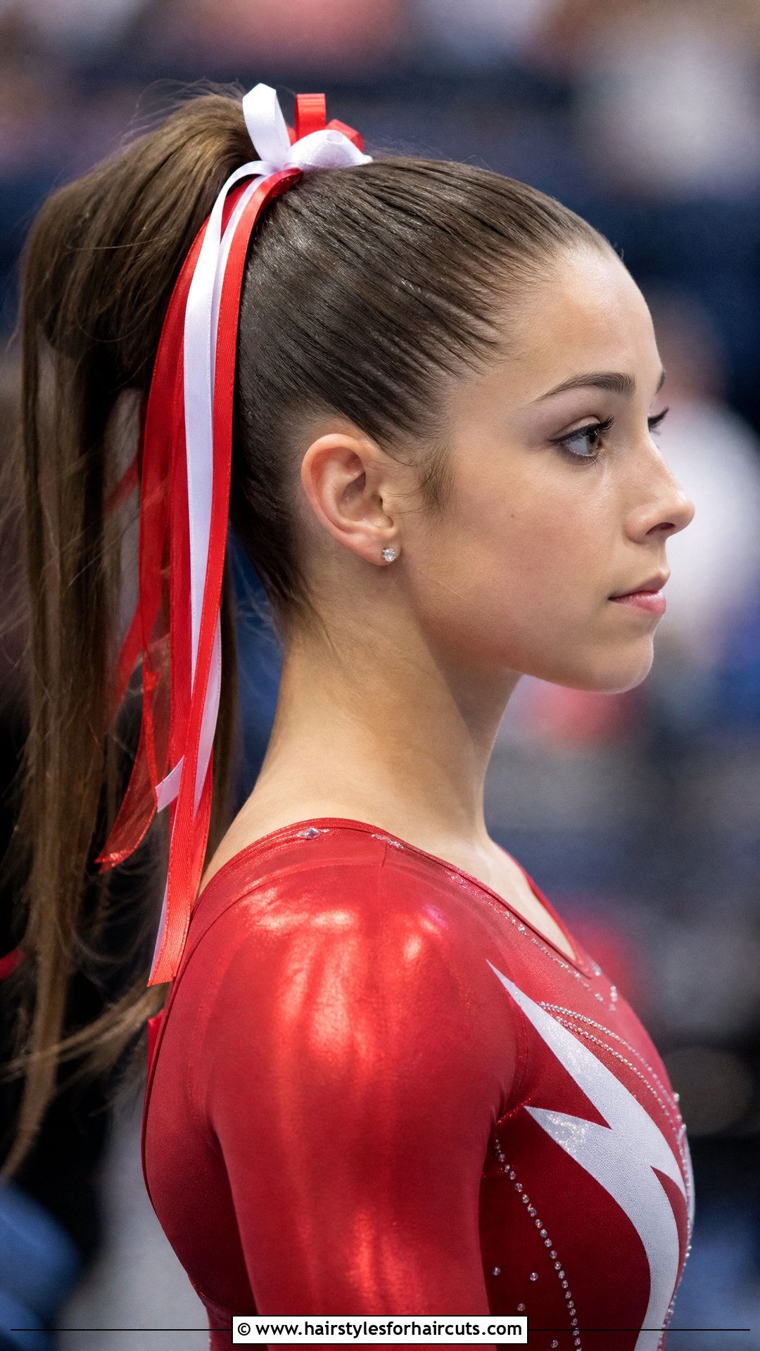 High Ponytail With Ribbon - 25 gymnastics hairstyles - 25 gymnastics hairstyles