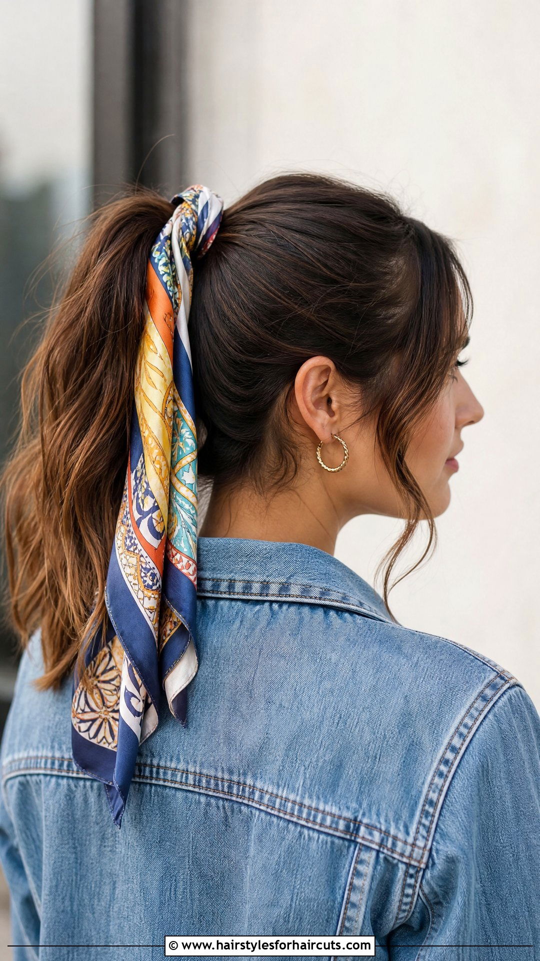 High Ponytail With Scarf - 25 high pony tail hairstyles - 25 high pony tail hairstyles