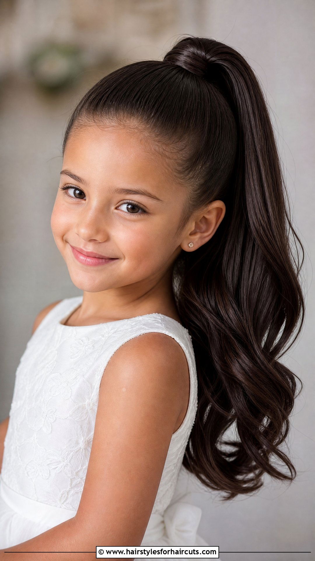 High Ponytail With Wrapped Hair - 25 first communion hairstyles - 25 first communion hairstyles