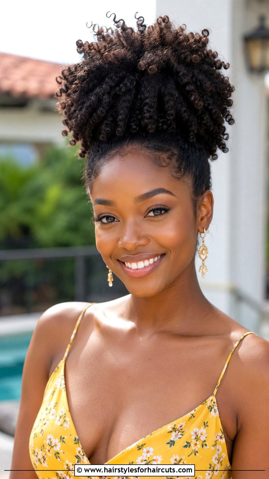 High Puff With Defined Coils - 25 coil hairstyles for natural hair - 25 coil hairstyles for natural hair