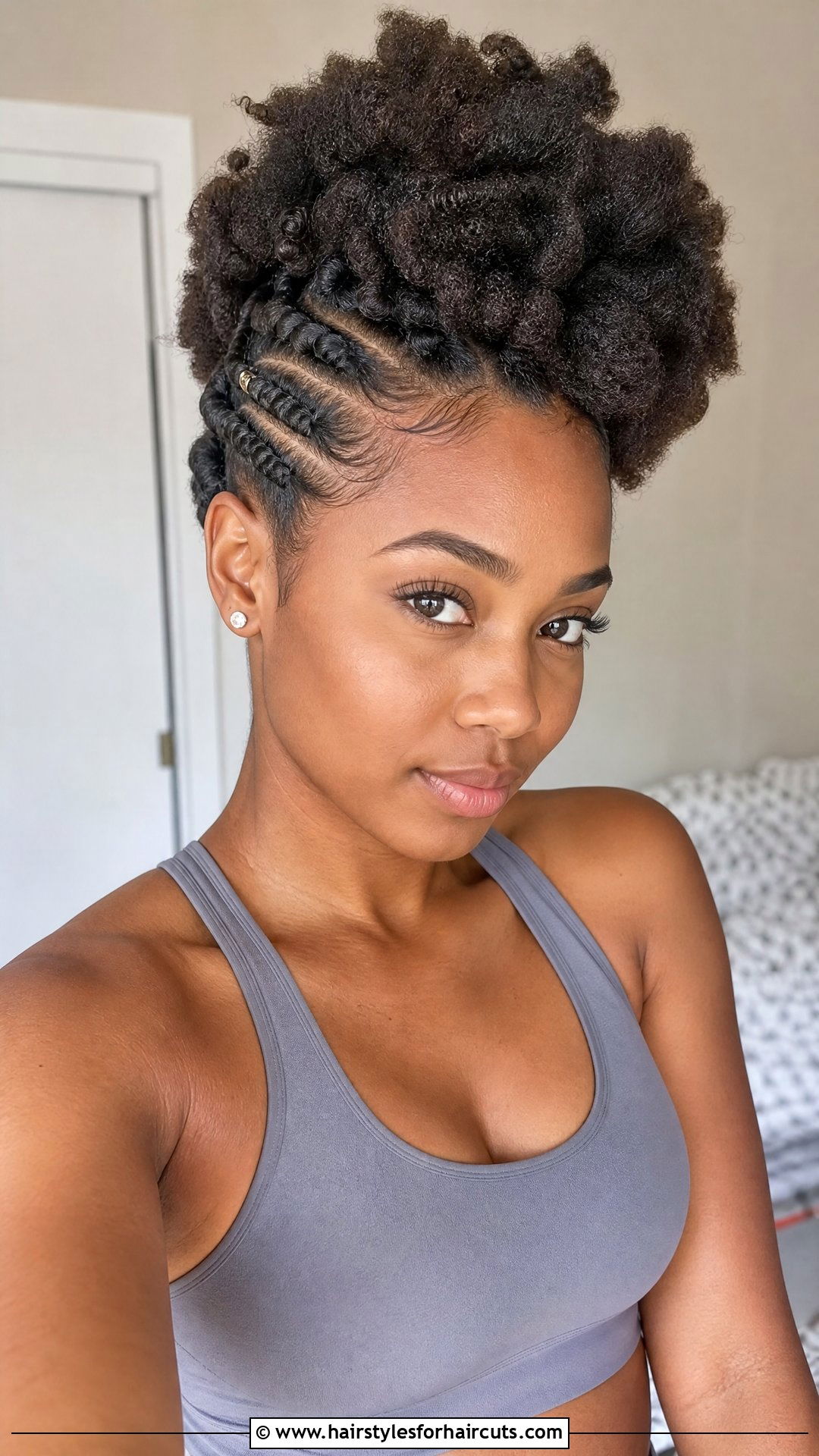 High Puff With Flat Twists - 25 workout hairstyles for black hair - 25 workout hairstyles for black hair