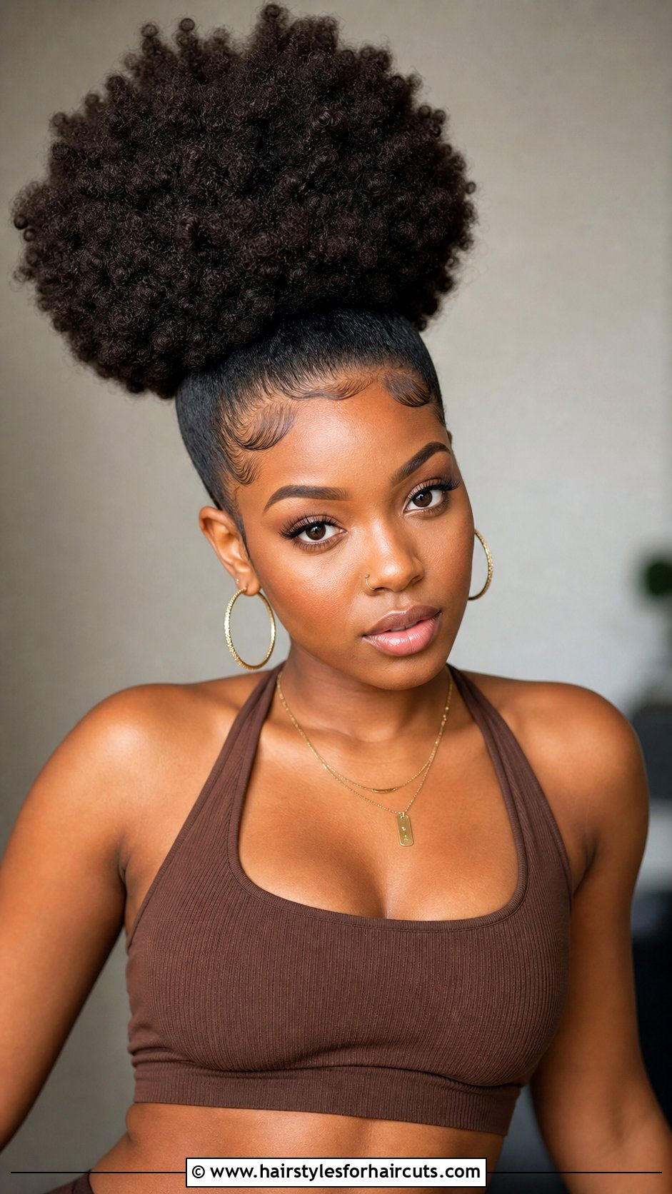 High Puff With Slick Edges - 25 natural hairstyles for mixed hair - 25 natural hairstyles for mixed hair