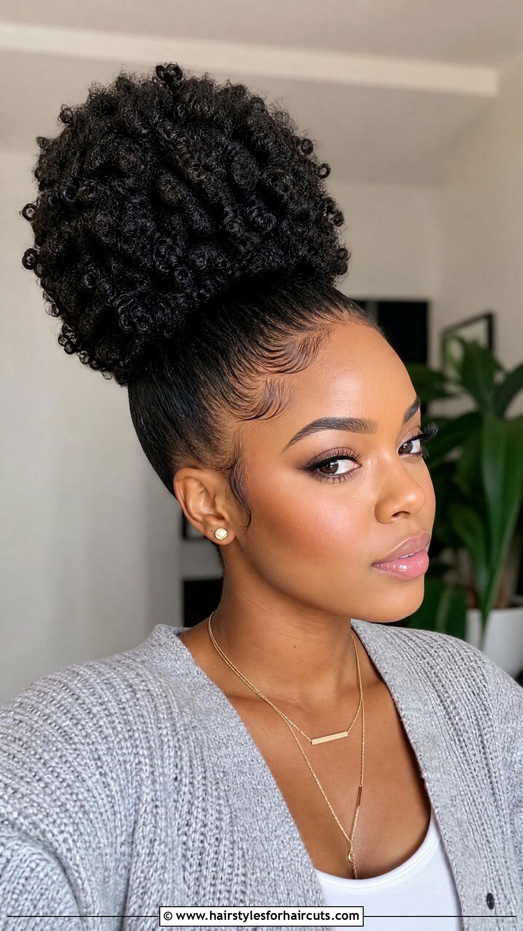 High Puff With Swoopy Edges - 25 women black hairstyles - 25 women black hairstyles