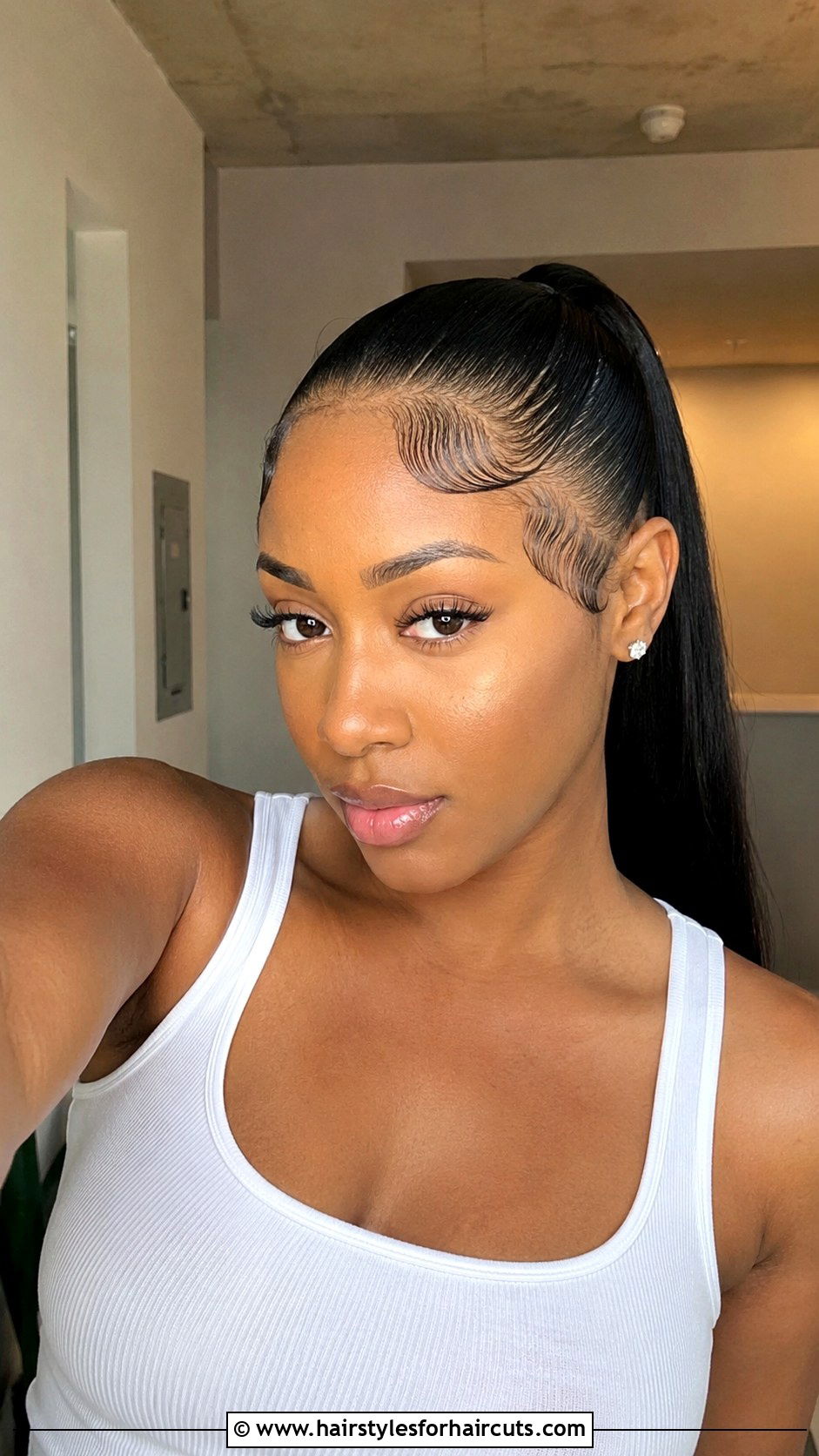 High Slicked Ponytail With Baby Hair - 25 90s ponytail hairstyles black hair - 25 90s ponytail hairstyles black hair
