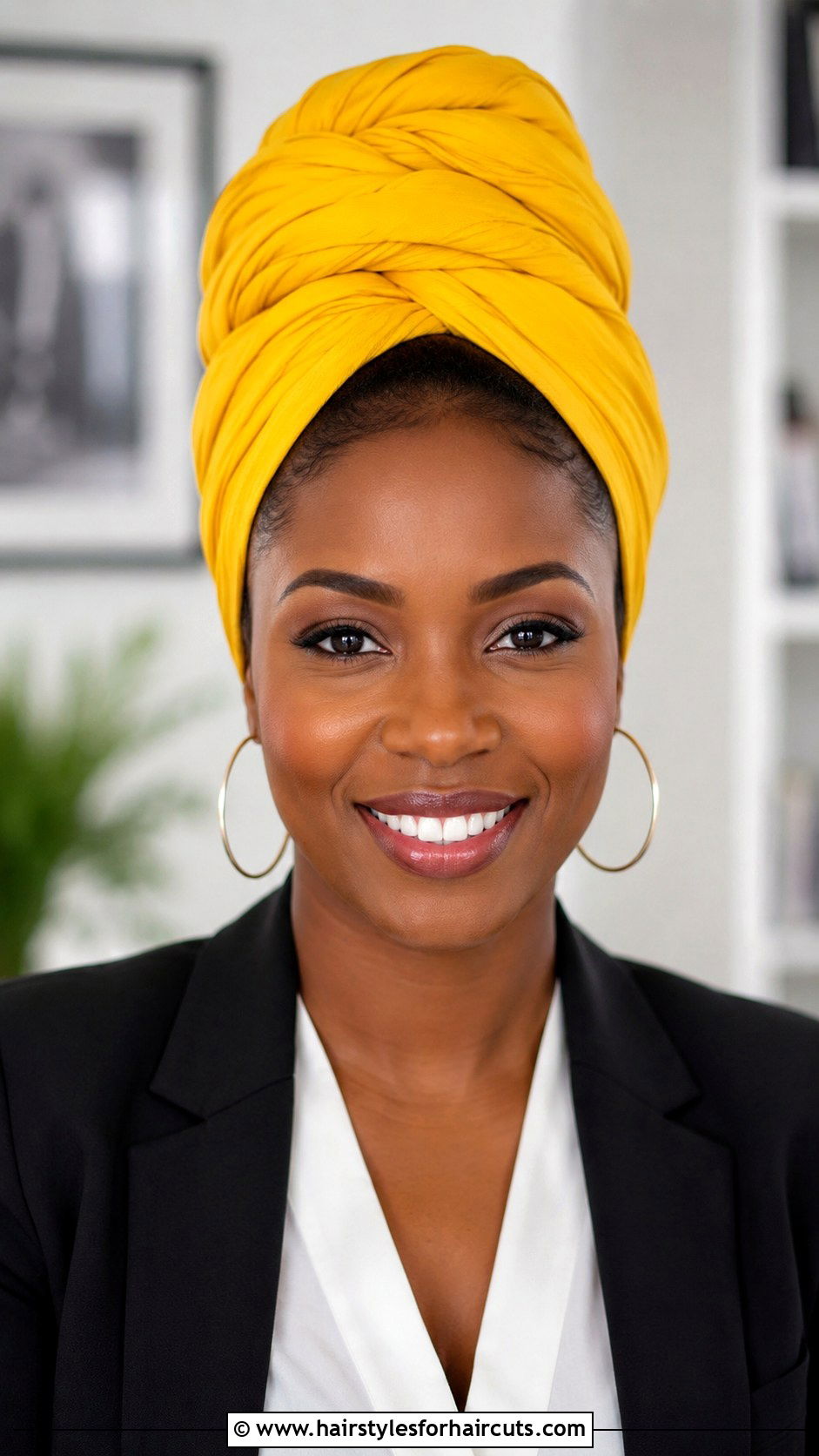 High Turban Wrap For Short Natural Hair - 25 wrap hairstyles for short hair - 25 wrap hairstyles for short hair