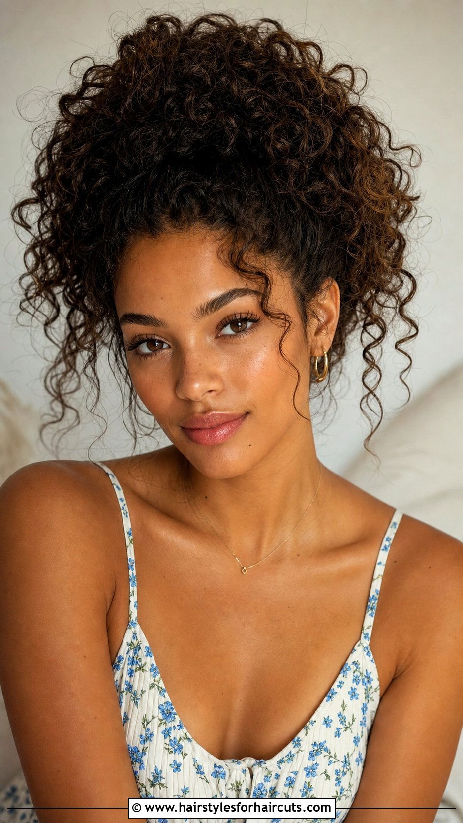 High Voluminous Curly Ponytail - 25 ponytail haircuts curly hair - 25 ponytail haircuts curly hair