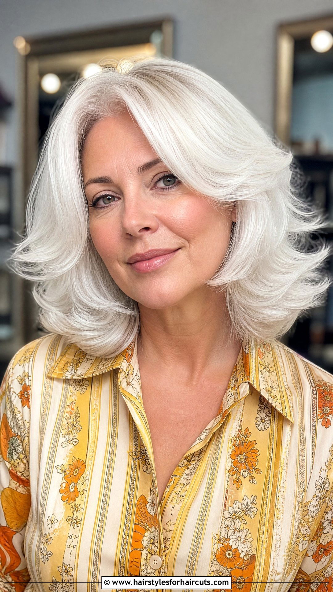 Icy White Feathered Haircut - 25 white hairstyles - 25 white hairstyles