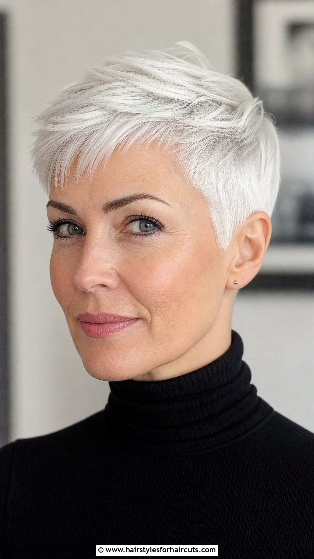 Icy White Pixie Cut - 25 white hairstyles - 25 white hairstyles