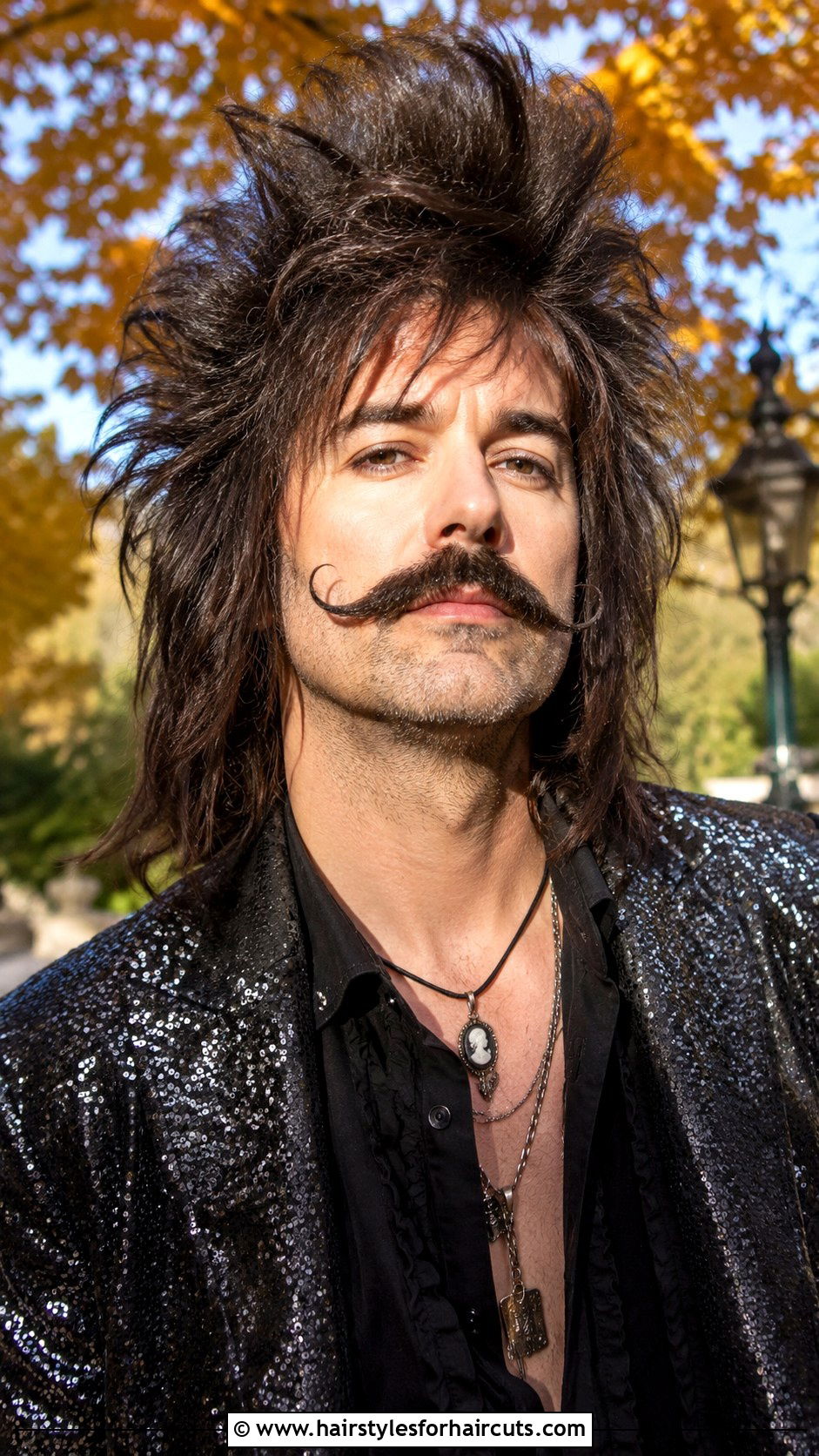 Imperial Mustache With Glam Rock Hair - 25 70s facial hairstyles - 25 70s facial hairstyles