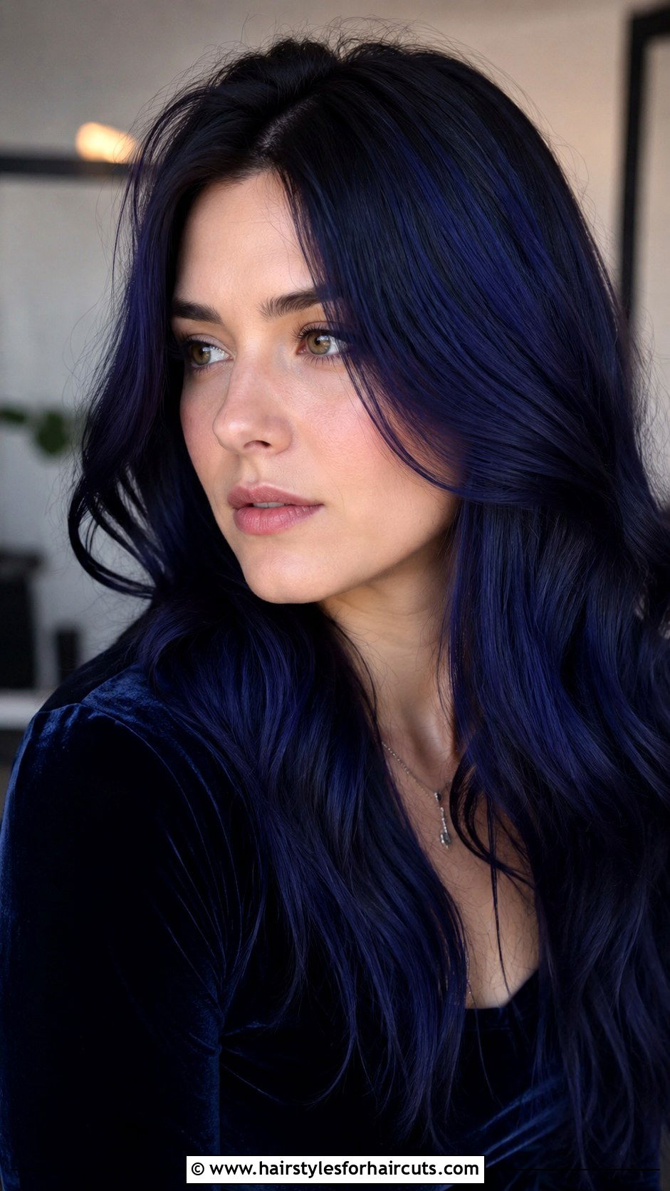 Indigo Blue Long Hair - 25 blue hairstyles - 25 blue hairstyles