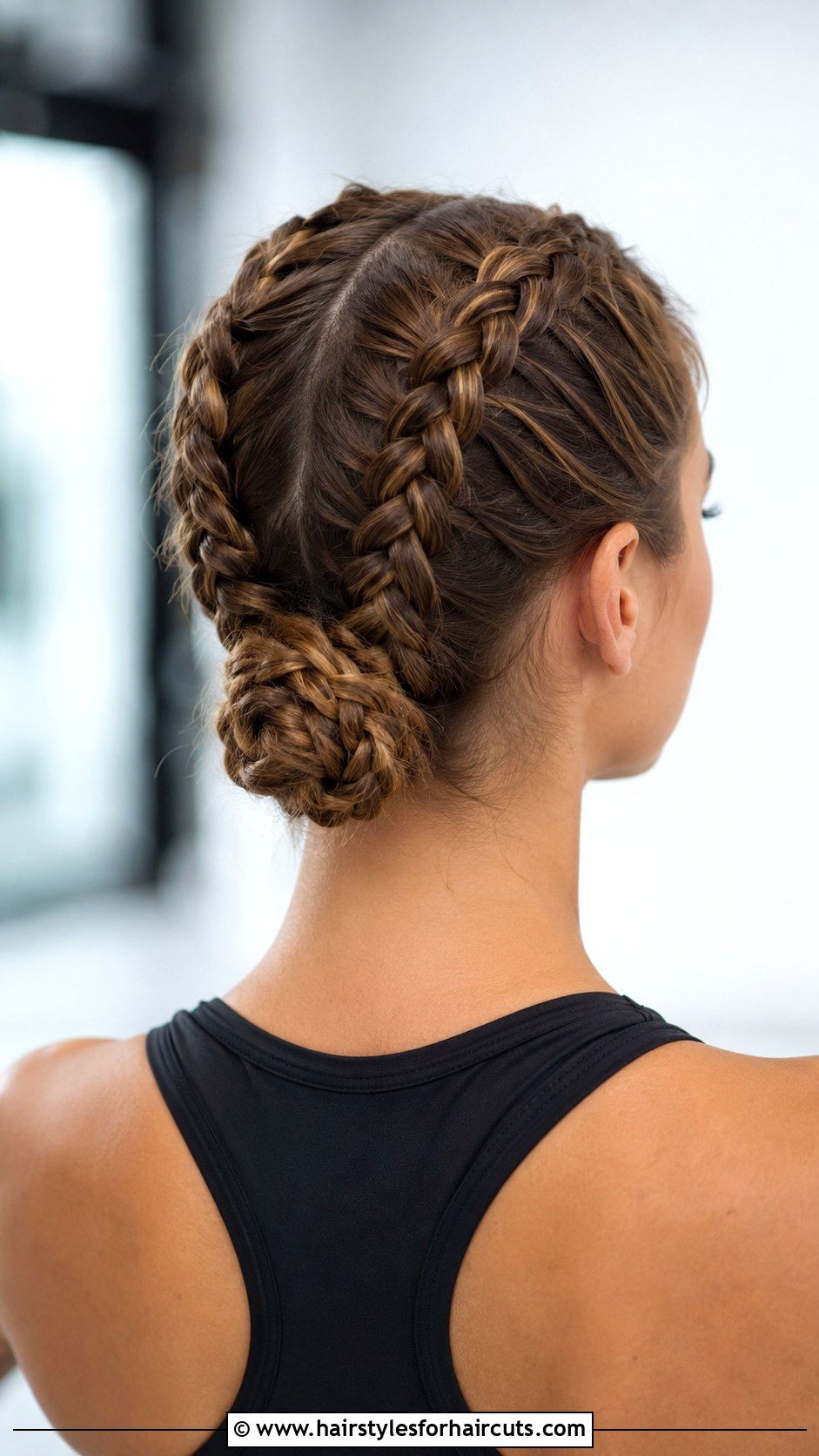 Intricate Double Dutch Braids Bun - 25 complicated hairstyles - 25 complicated hairstyles