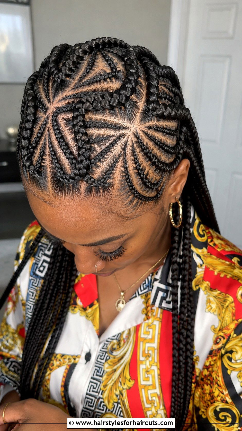 Intricate Geometric Cornrows - 25 70s braided hairstyles black hair - 25 70s braided hairstyles, black hair