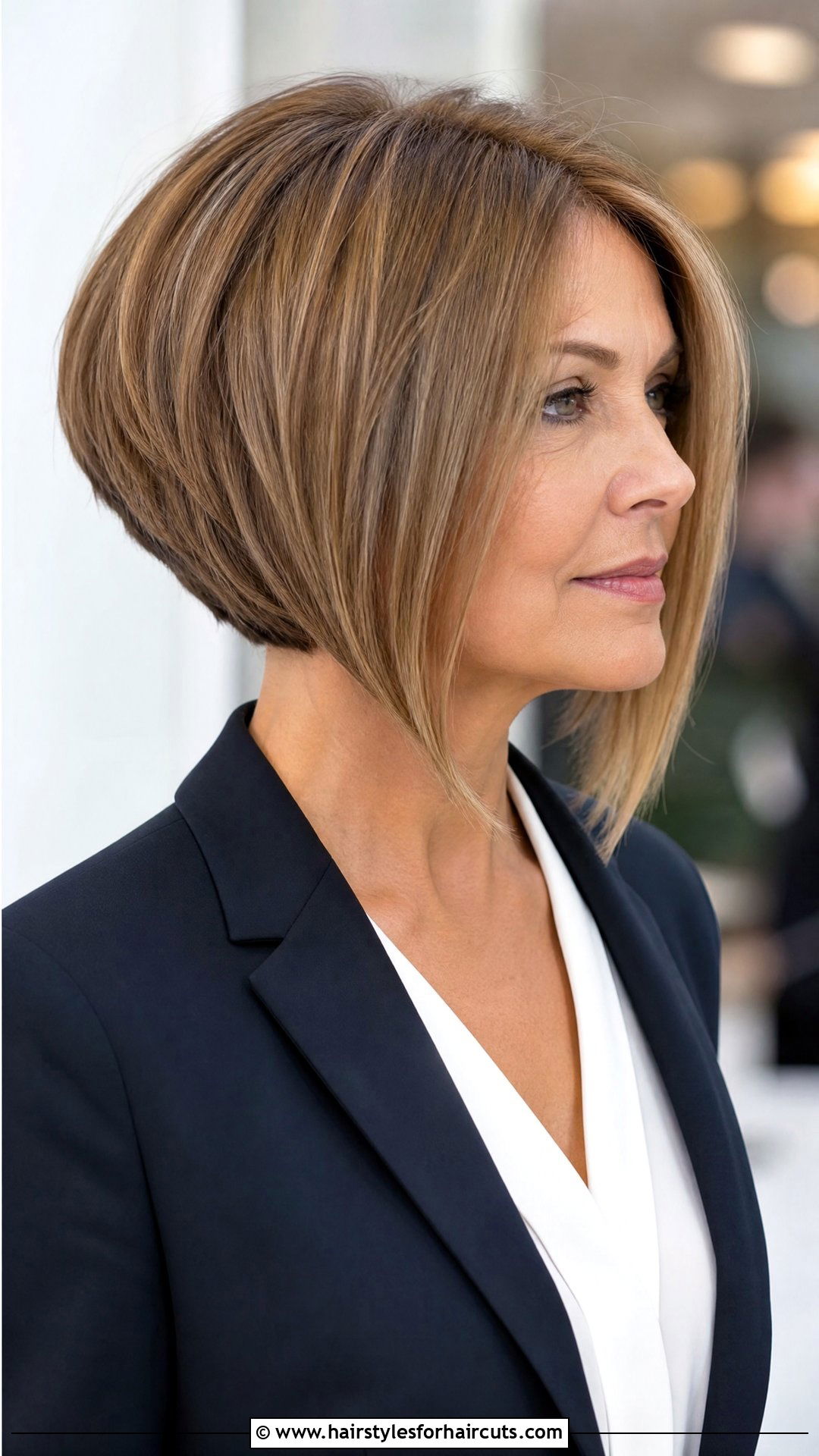 Inverted Bob - 25 mid length hairstyles for women over 50 - 25 mid length hairstyles for women over 50