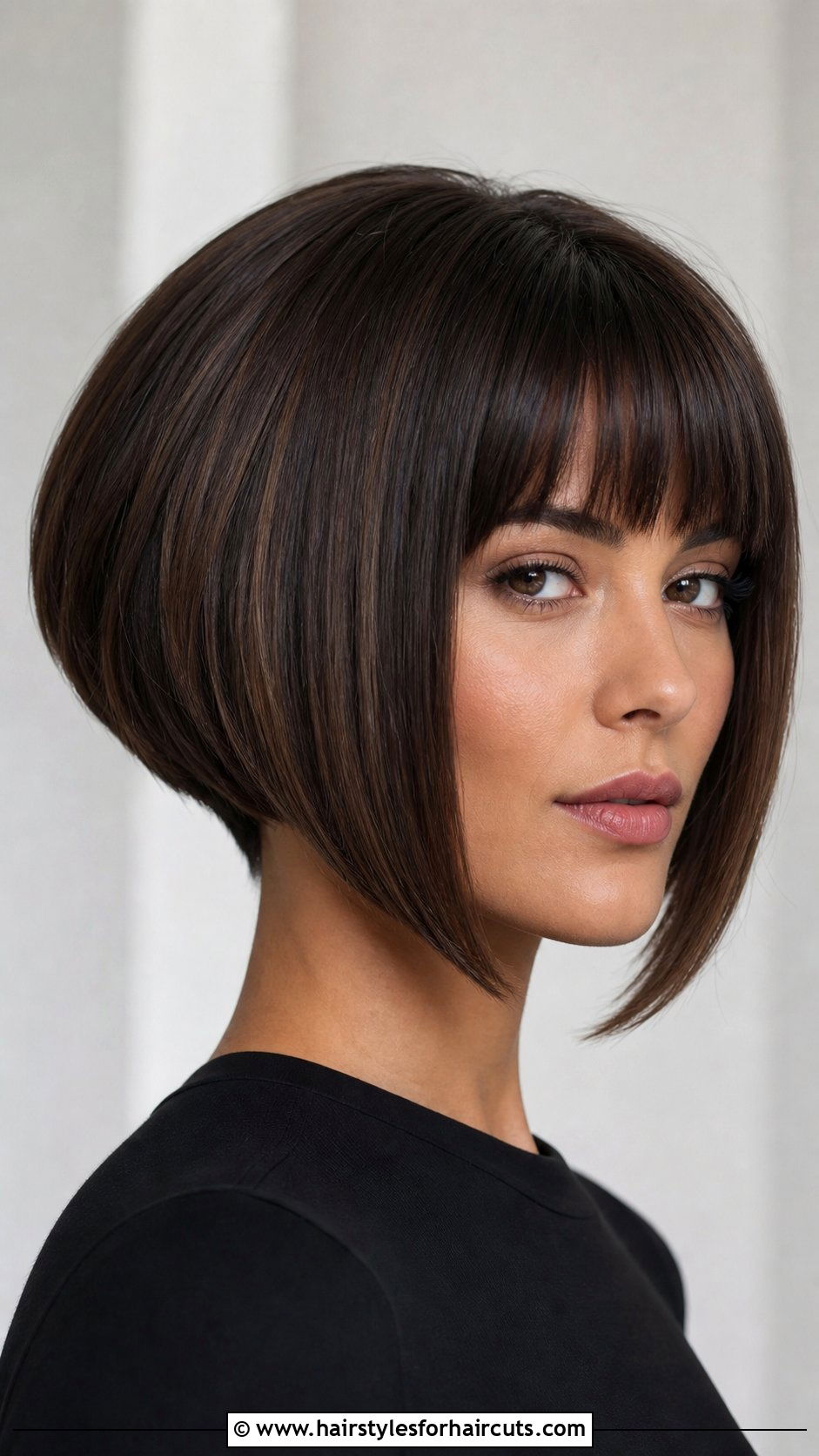 Inverted Bob With Bangs - 25 hairstyles with bangs and layers - 25 hairstyles with bangs and layers
