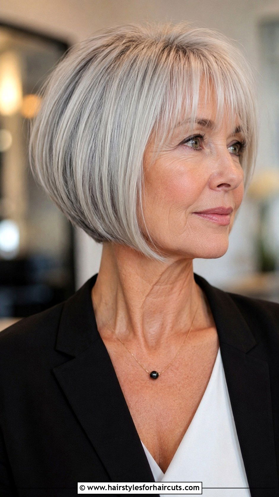 Inverted Bob With Bangs - 25 bob hairstyles for women over 60 - 25 bob hairstyles for women over 60