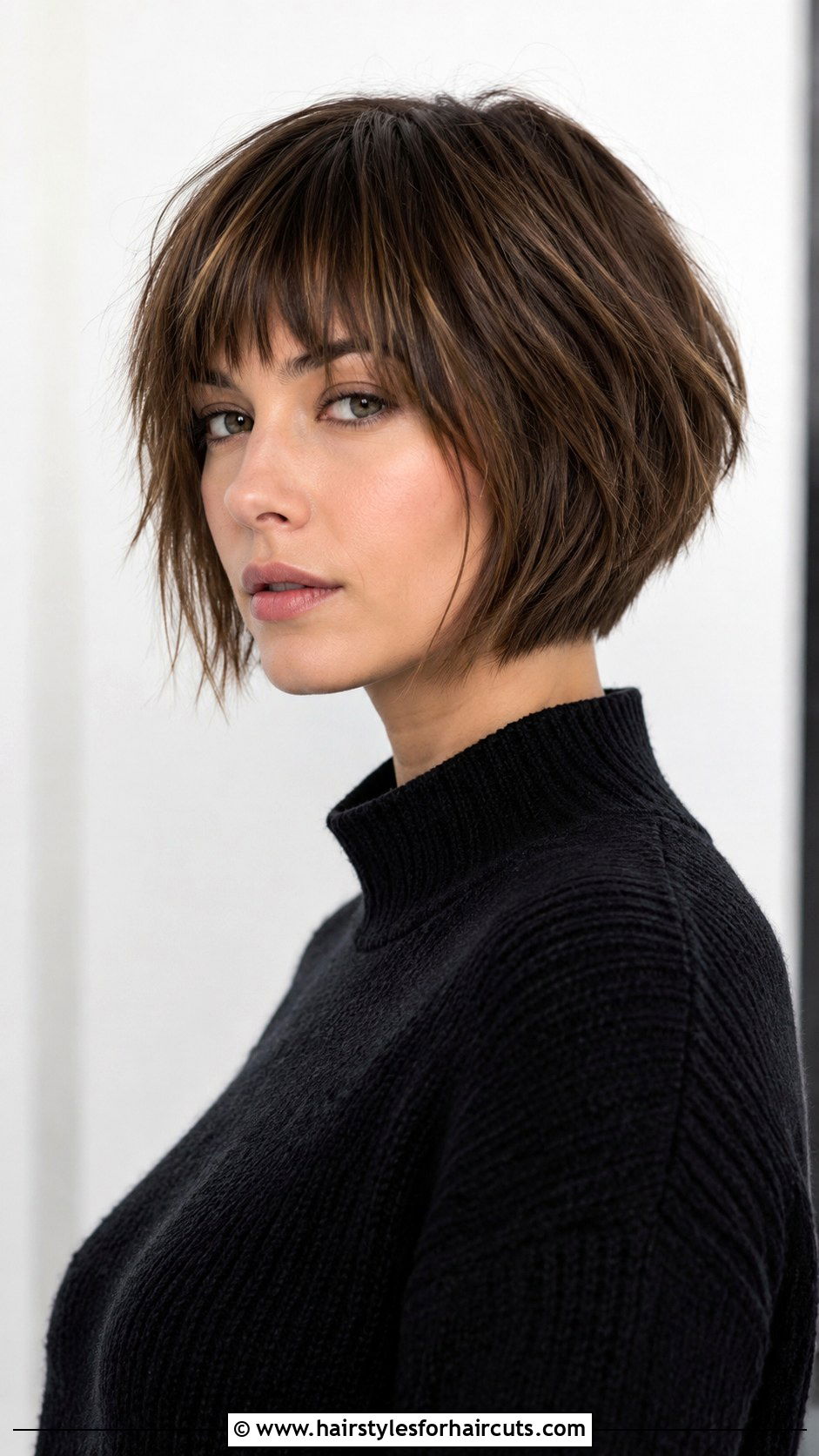 Inverted Bob With Choppy Bangs - 25 bangs hairstyles short hair - 25 bangs hairstyles short hair