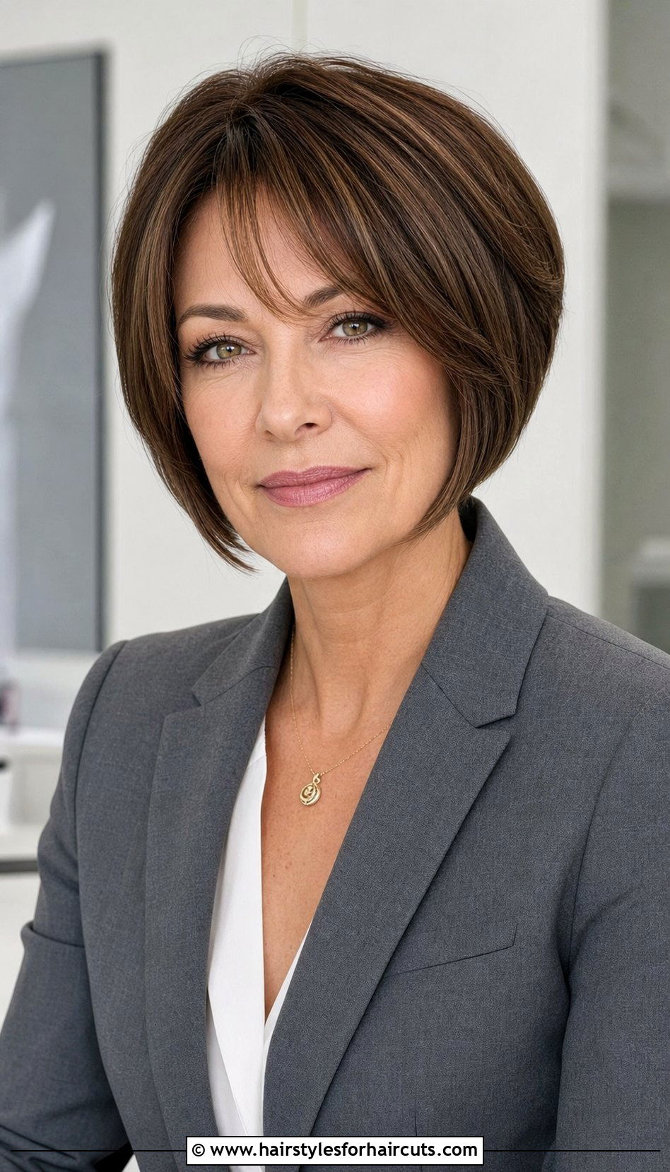 Inverted Bob With Curtain Bangs - 25 short haircuts bangs - 25 short haircuts bangs