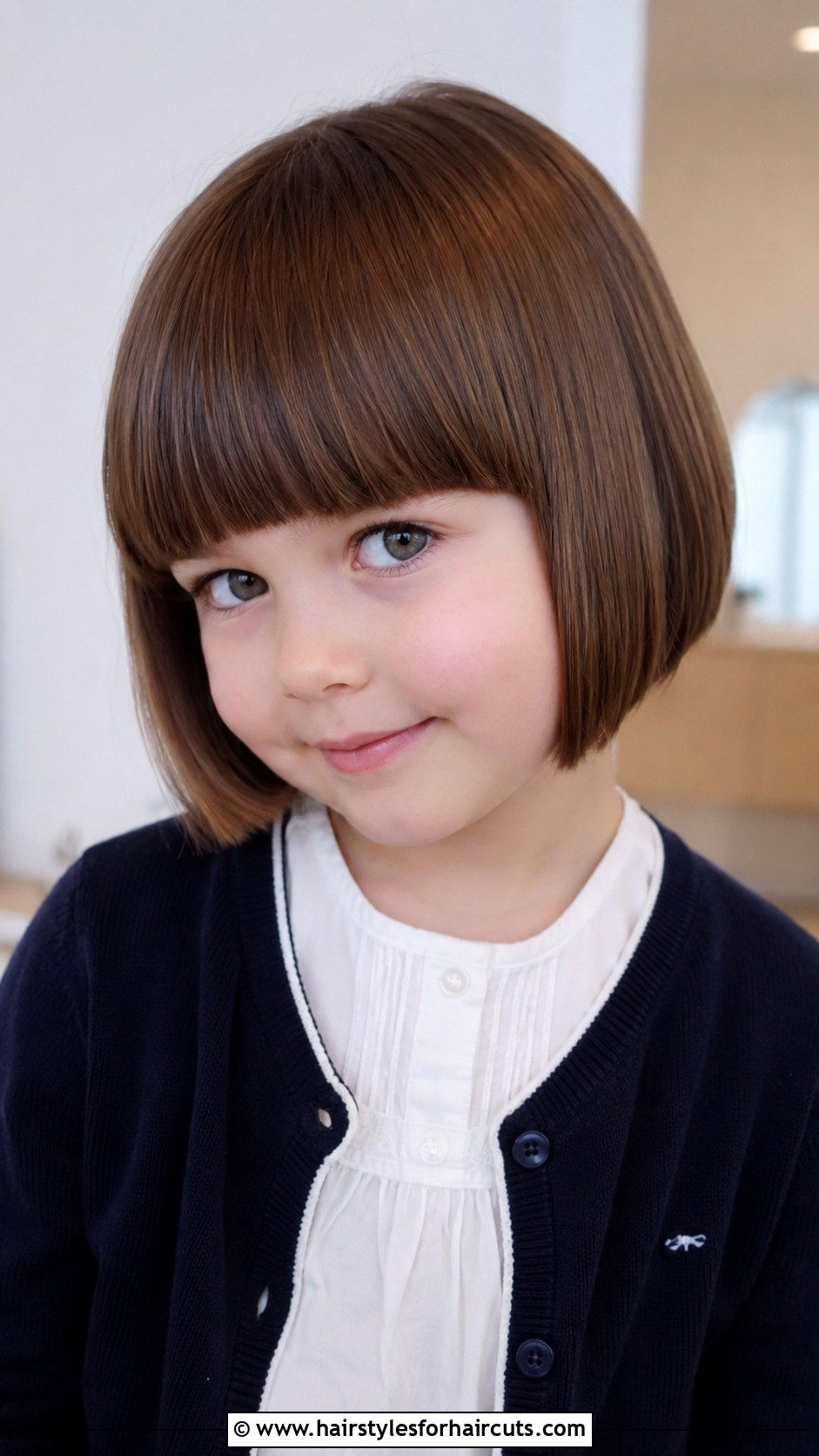 Inverted Bob With Thick Bangs - 25 little girl haircuts with bangs - 25 little girl haircuts with bangs
