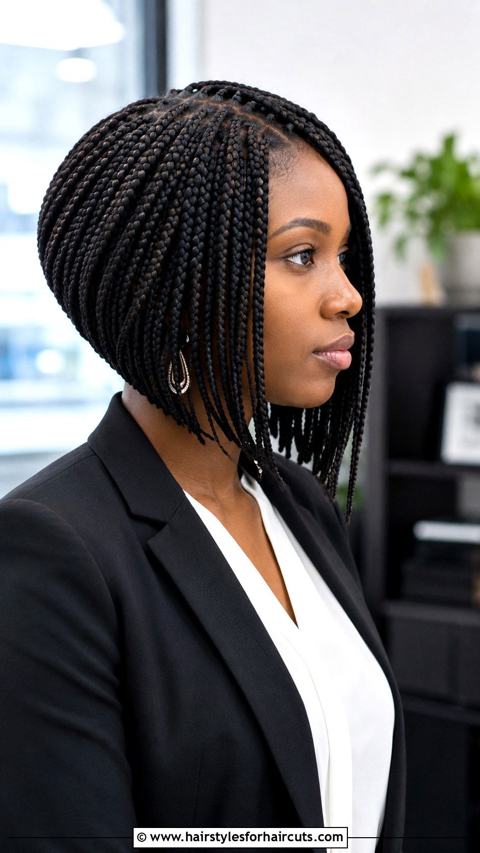 Inverted Braided Bob - 25 braided bob hairstyles for black hair - 25 braided bob hairstyles for black hair