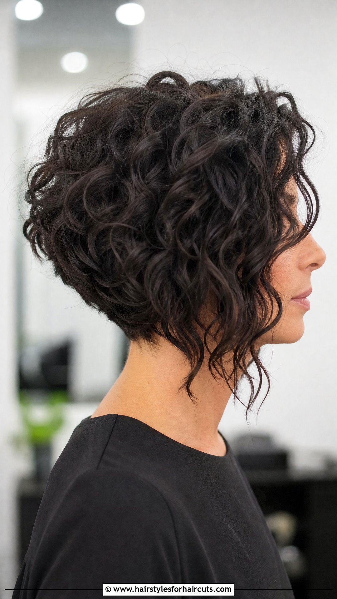 Inverted Curly Bob - 25 medium haircuts for thick curly hair - 25 medium haircuts for thick curly hair