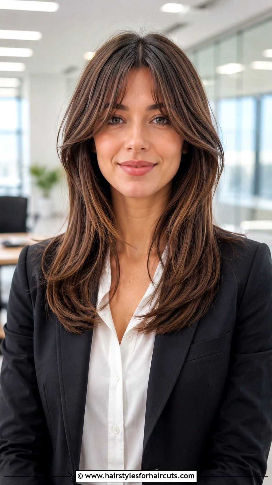 Inverted Lob With Curtain Bangs - 25 bang haircuts for thin hair - 25 bang haircuts for thin hair