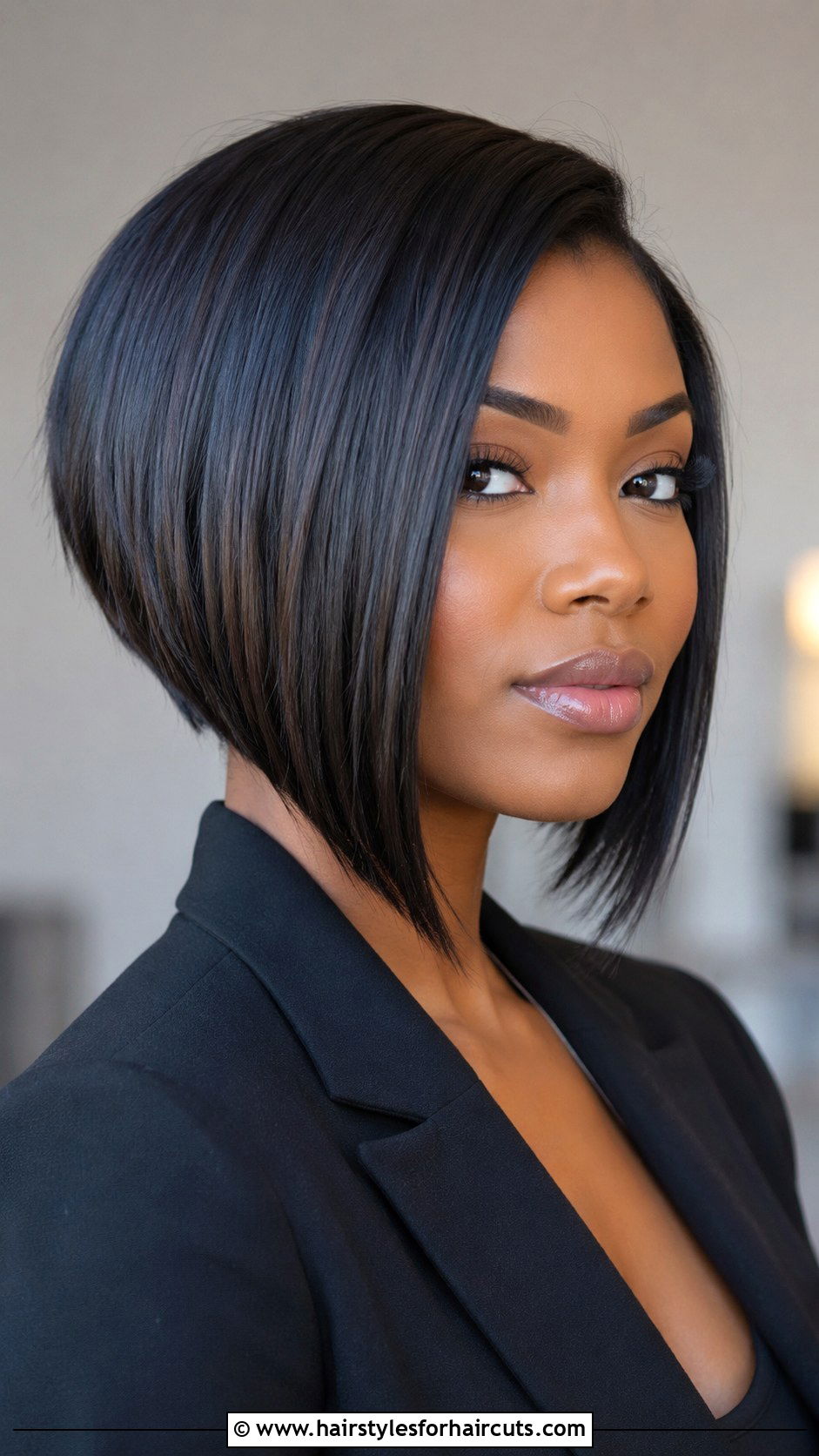 Inverted Long Bob - 25 long bob hairstyles for black hair - 25 long bob hairstyles for black hair