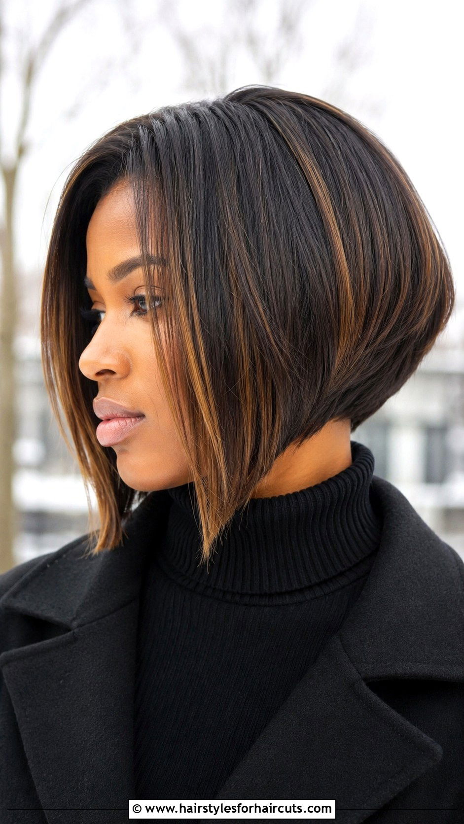 Inverted Neck Length Bob - 25 neck length hairstyles for relaxed hair - 25 neck length hairstyles for relaxed hair
