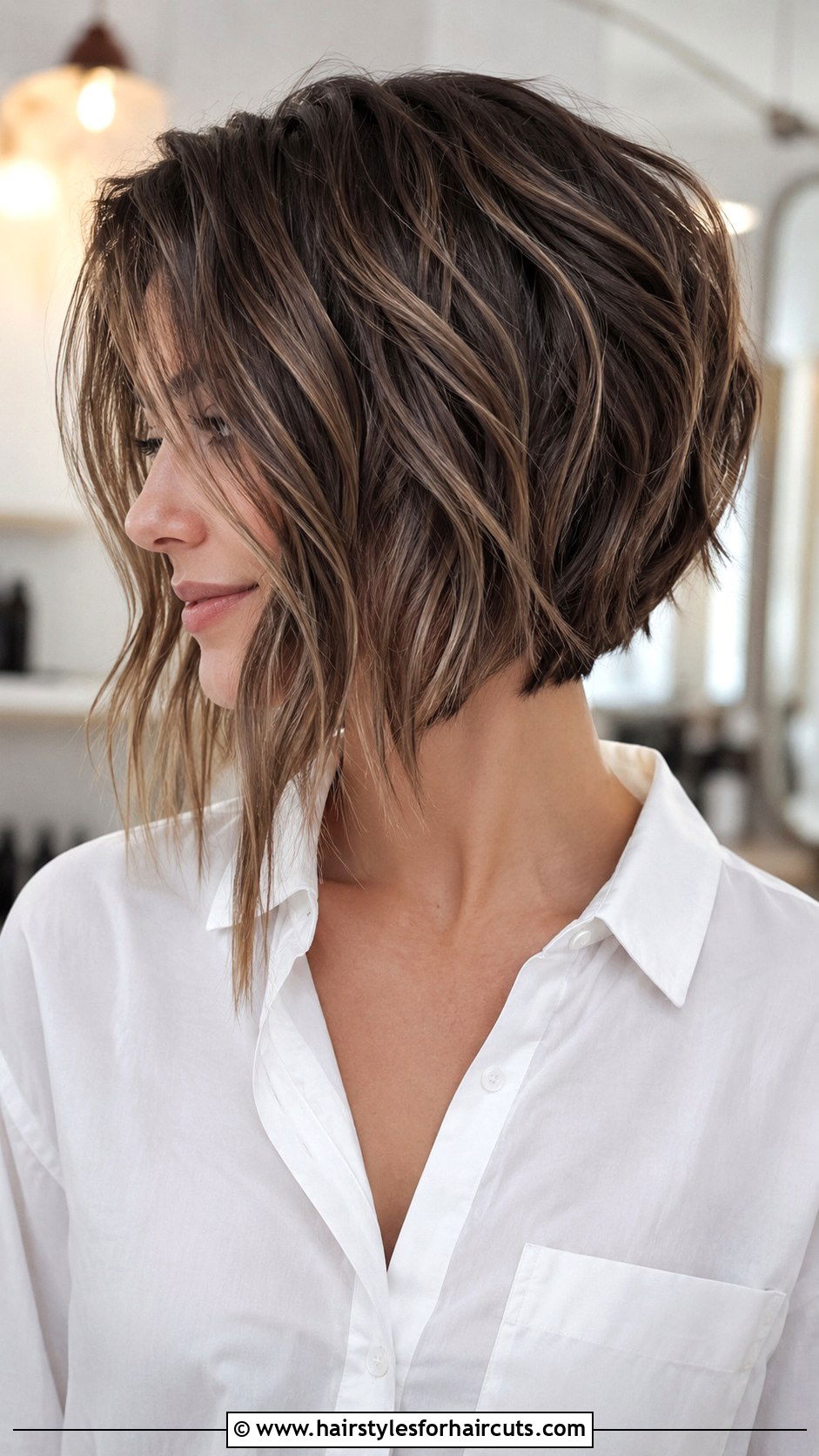 Inverted Wavy Bob - 25 haircuts for wavy hair round face - 25 haircuts for wavy hair round face
