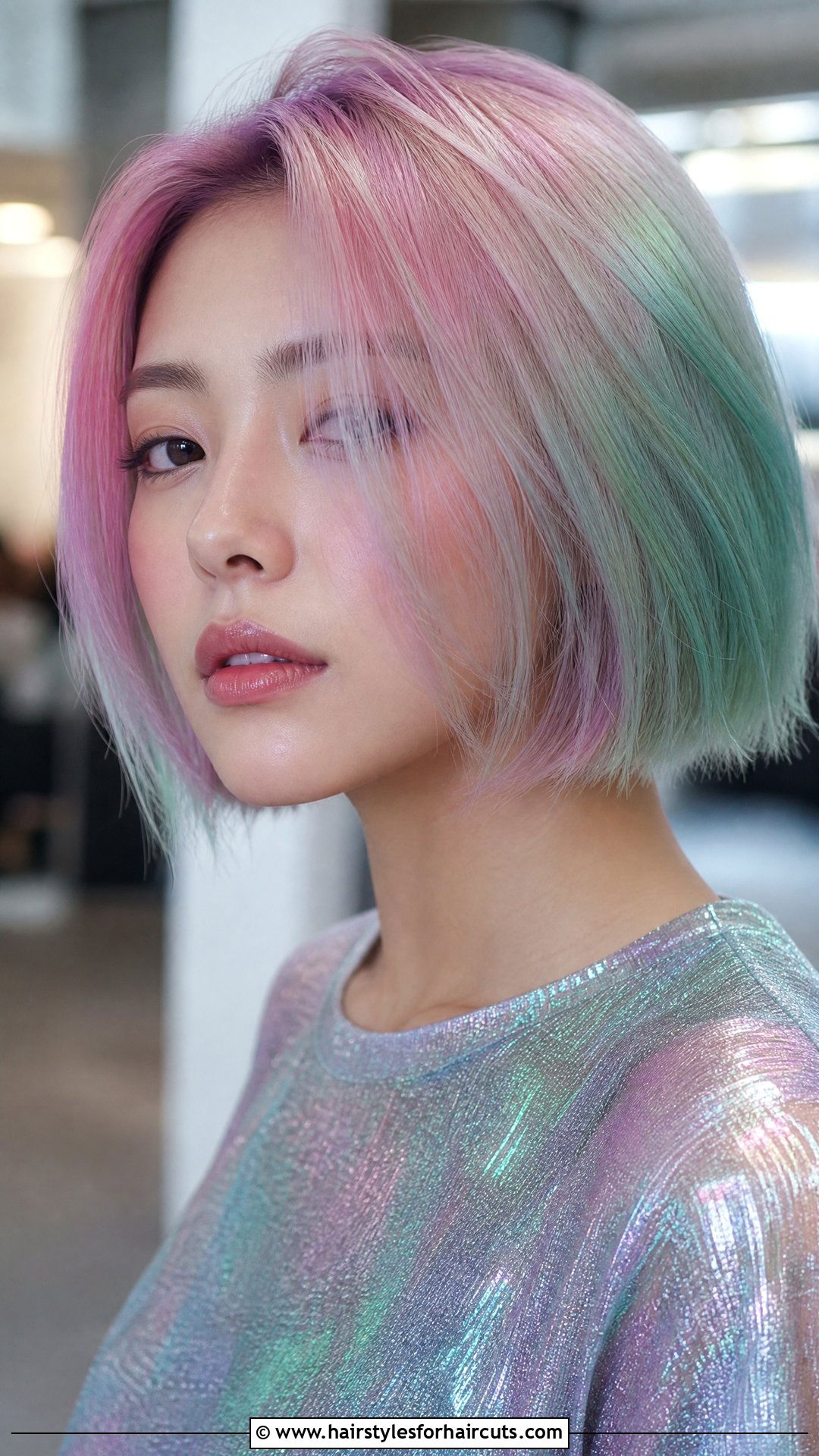 Iridescent Color Futuristic Haircut - 25 futuristic hairstyles - 25 futuristic hairstyles