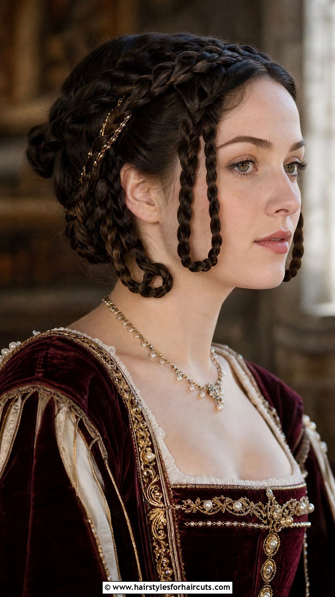 Italian Renaissance Loop Braid - 25 renaissance hairstyles - 25 renaissance hairstyles