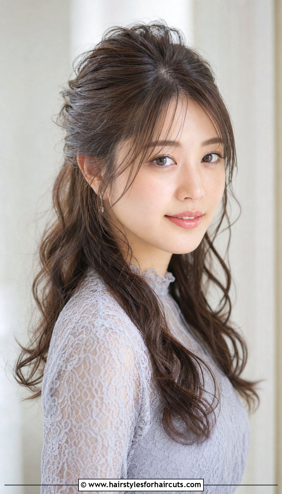 Japanese Half Up Half Down Hairstyle - 25 japanese woman hairstyles - 25 japanese woman hairstyles