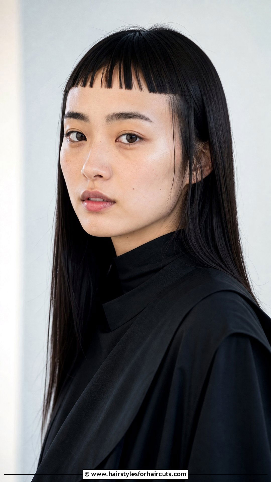 Japanese Long Micro Bangs Haircut - 25 japanese long hairstyles - 25 japanese long hairstyles