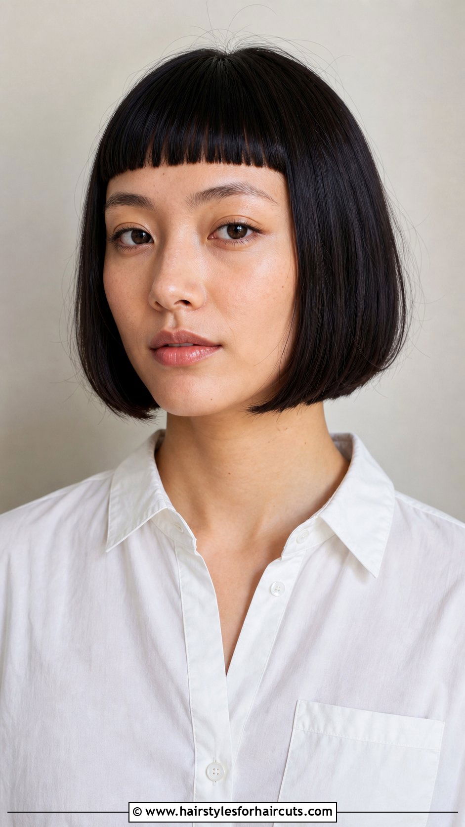 Japanese Micro Bangs Bob Haircut - 25 japanese woman hairstyles - 25 japanese woman hairstyles
