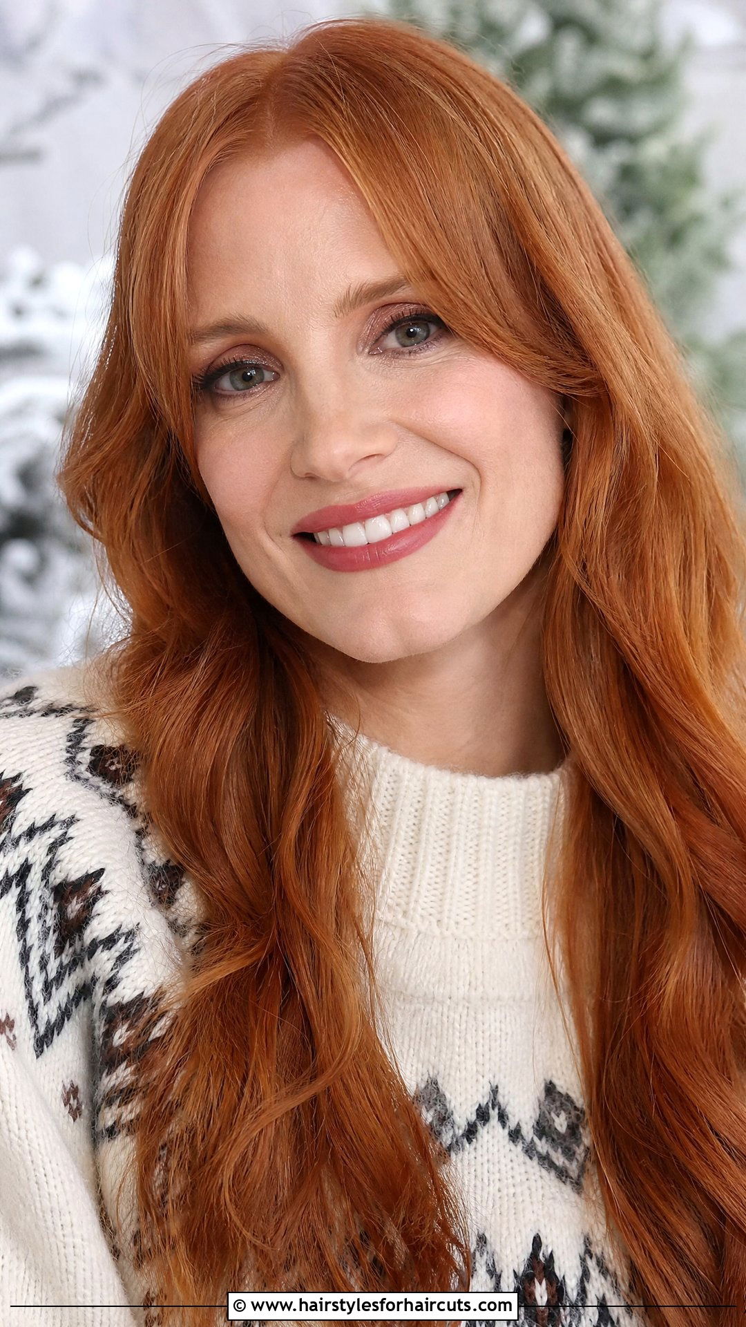 Jessica Chastain Red Celebrity Long Waves - 25 celebrity hairstyles long hair - 25 celebrity hairstyles long hair