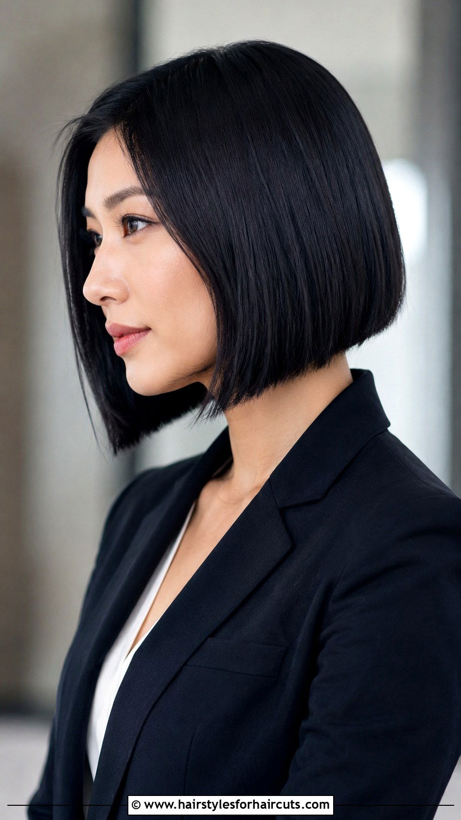 Jet Black A Line Bob - 25 jet black hairstyles - 25 jet black hairstyles