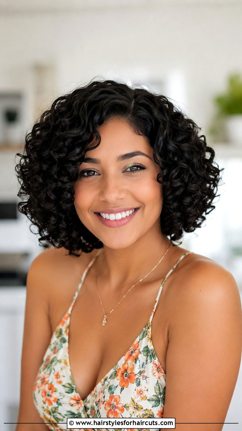 Jet Black Curly Bob - 25 black color hairstyles - 25 black color hairstyles