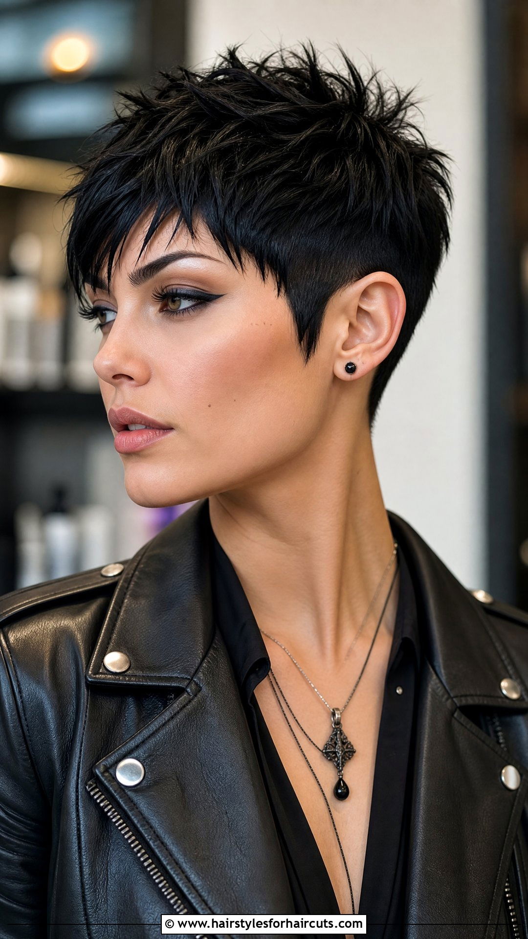 Jet Black Pixie Cut - 25 light skin hairstyles - 25 light skin hairstyles