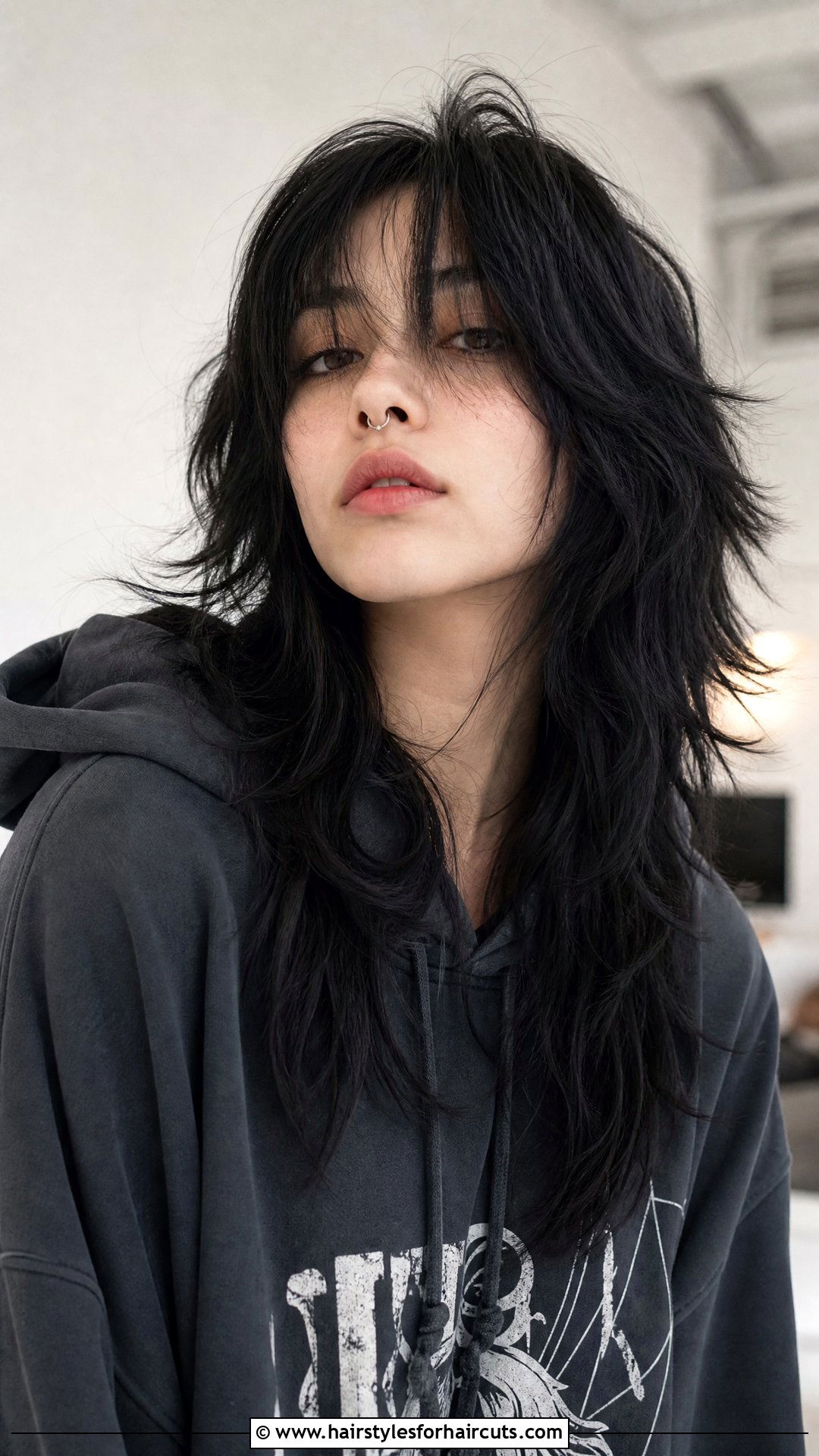 Jet Black Wolf Cut - 25 jet black hairstyles - 25 jet black hairstyles